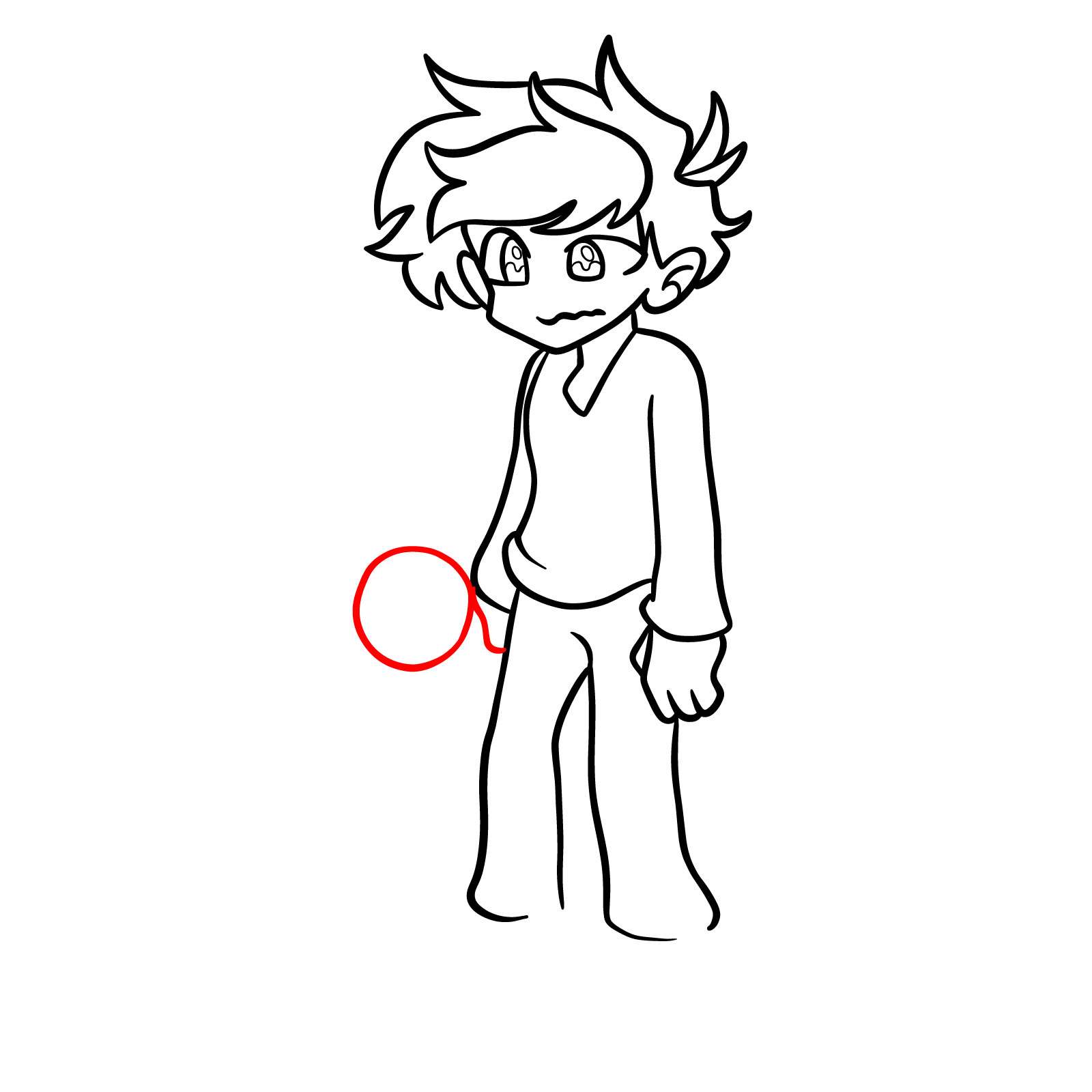How to draw Confused Bob from Vs. Bob and Bosip FNF mod - step 17