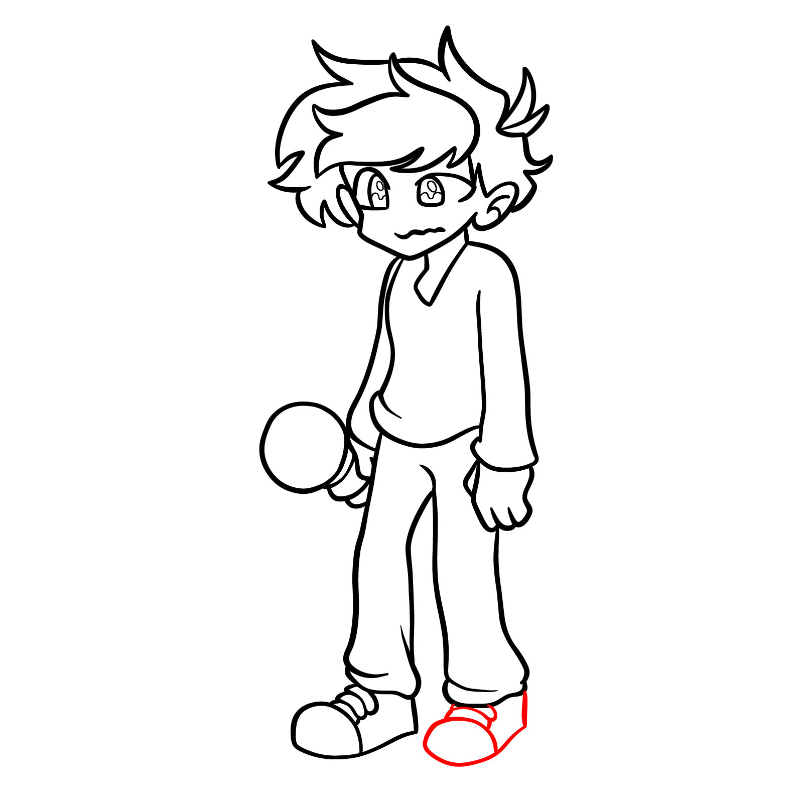 How to draw Confused Bob from Vs. Bob and Bosip FNF mod - step 22