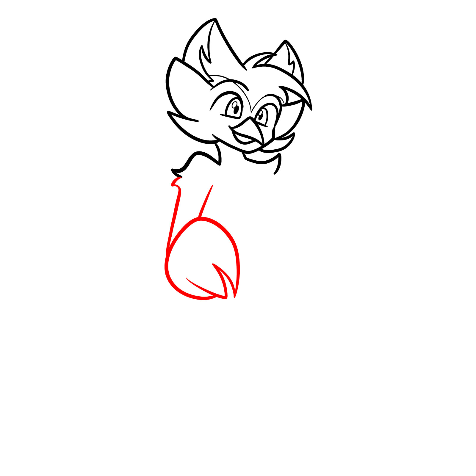 How to draw Blu from Vs. Bob and Bosip - step 13