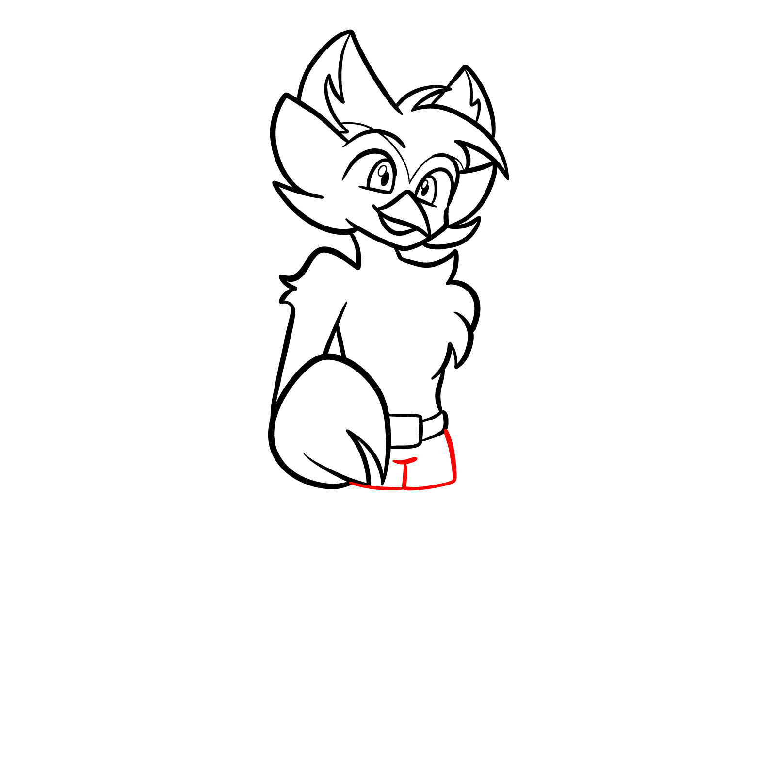 How to draw Blu from Vs. Bob and Bosip - step 16