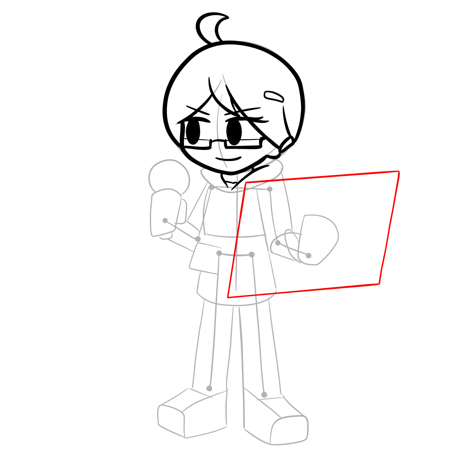 How to draw EX Taeyai from FNF Cyber Sensation mod - step 13