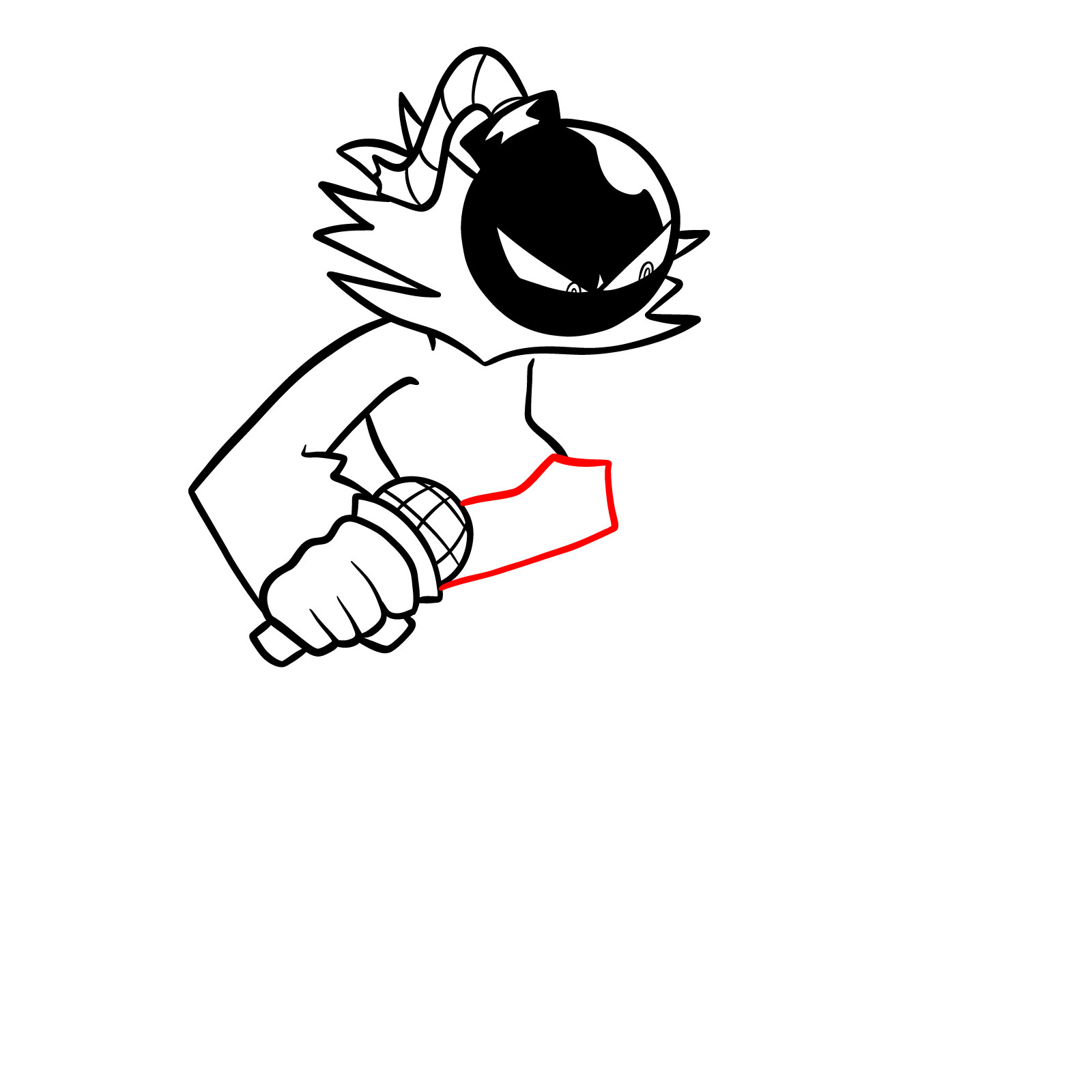 How to draw Aside Whitty from FNF Funkin' Aside mod - step 18