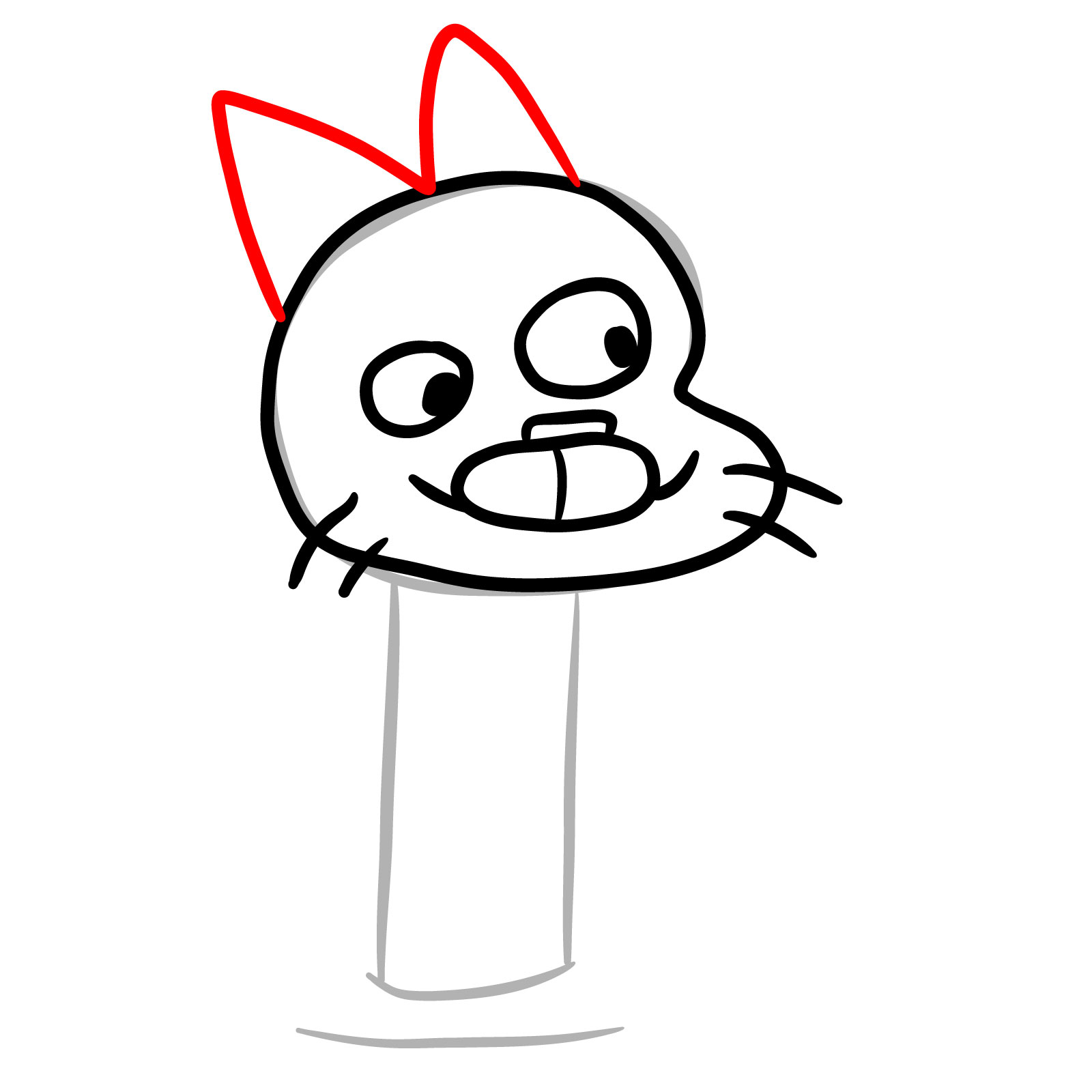 How to draw Guball Watterson (FNF) - step 06