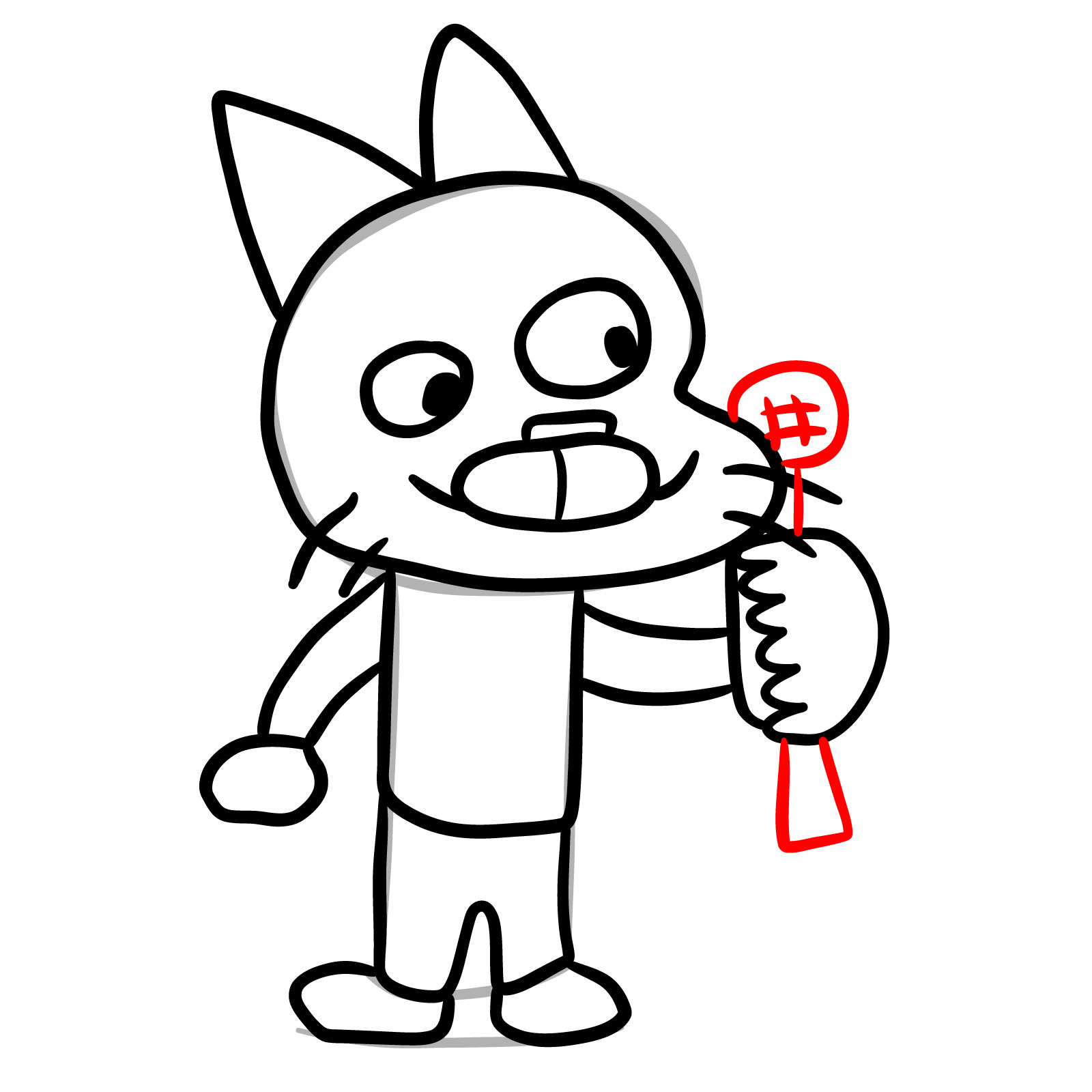How to draw Guball Watterson (FNF) - step 13