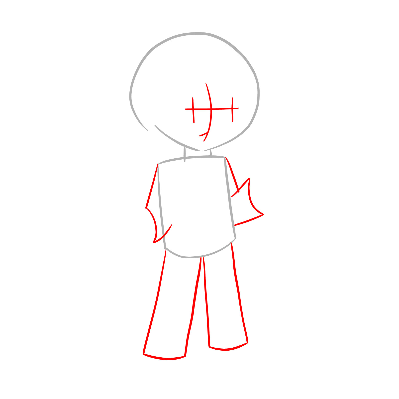 How to draw Taeyai from Cyber Sensation - step 02