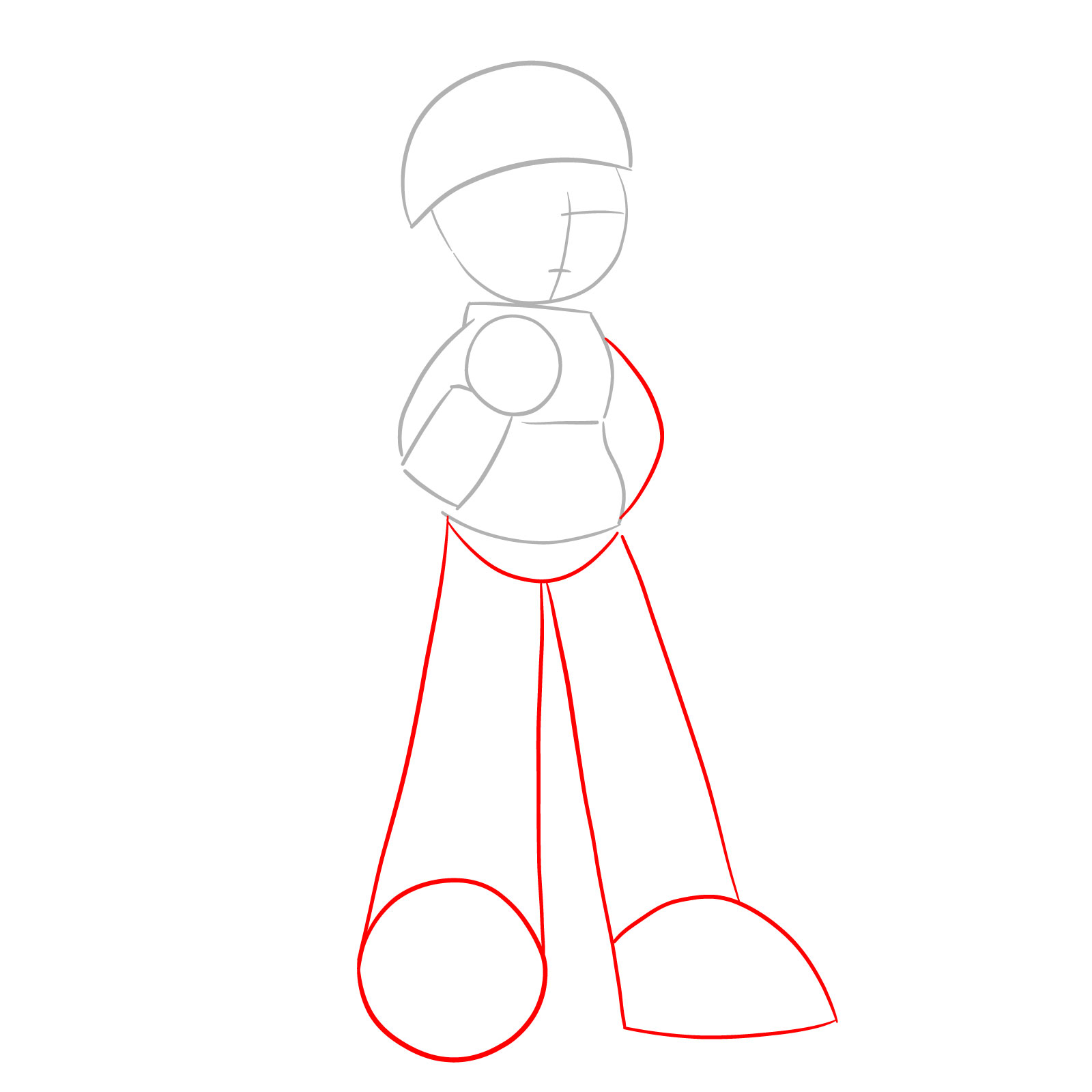 How to draw Ruby from FNF - step 03