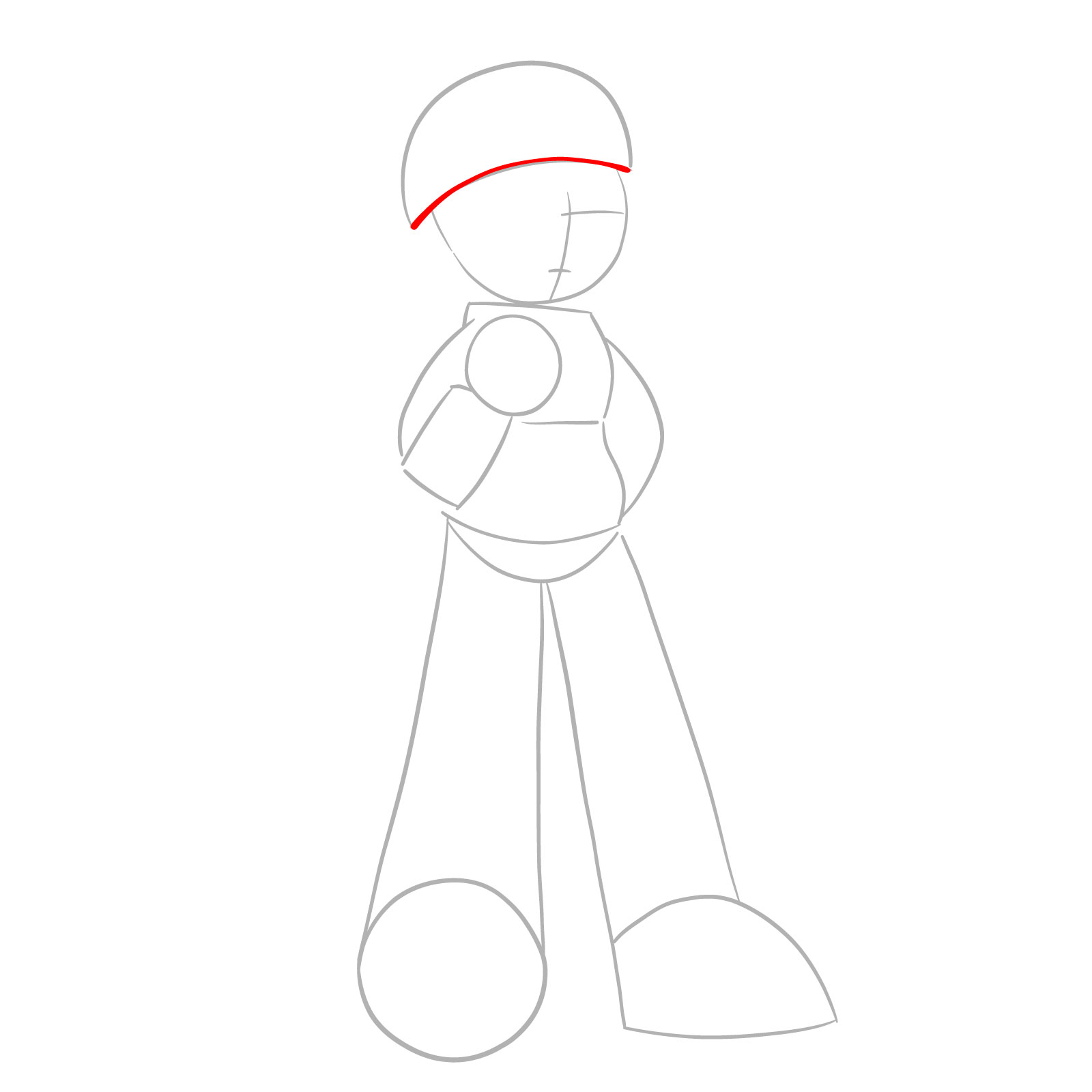 How to draw Ruby from FNF - step 04