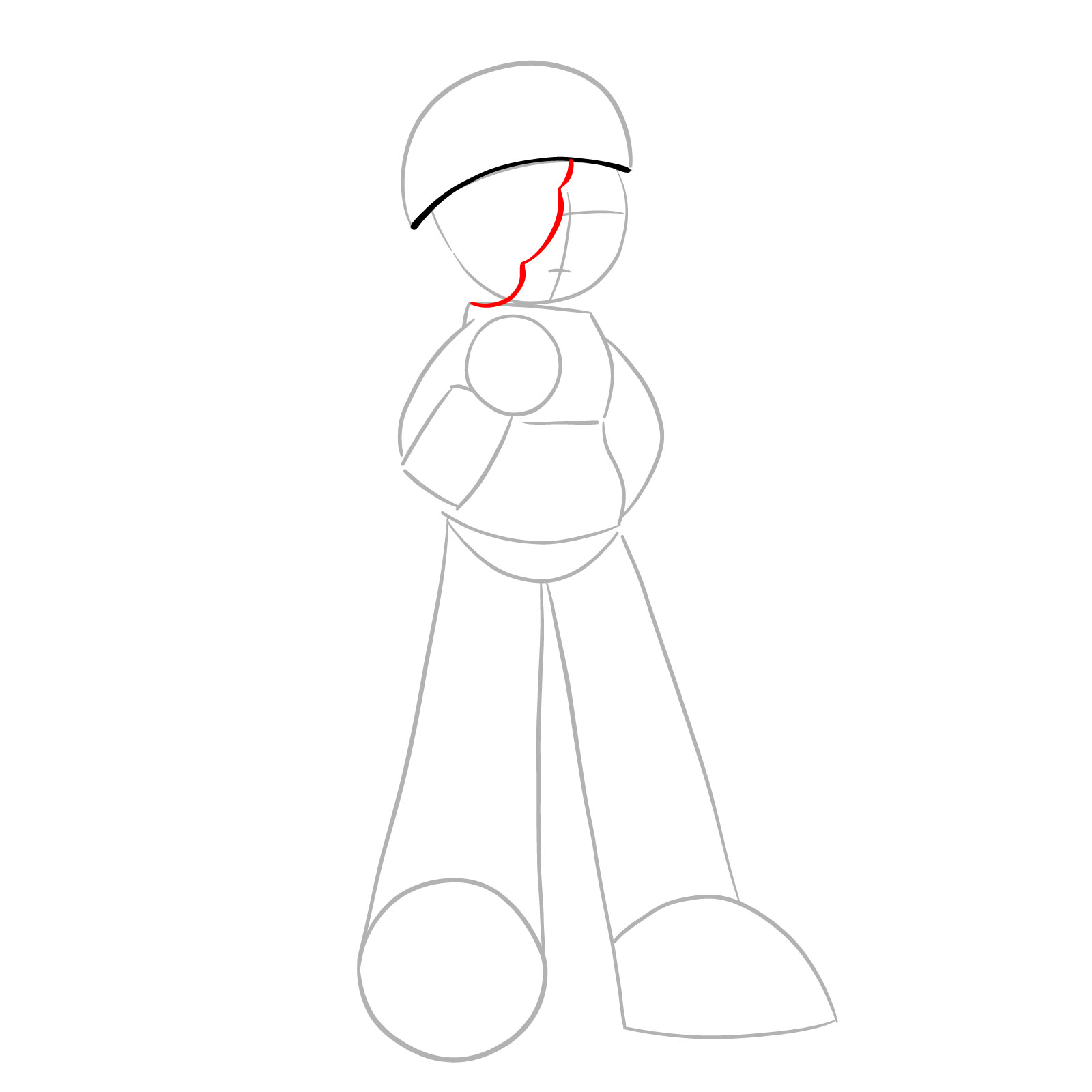 How to draw Ruby from FNF - step 05
