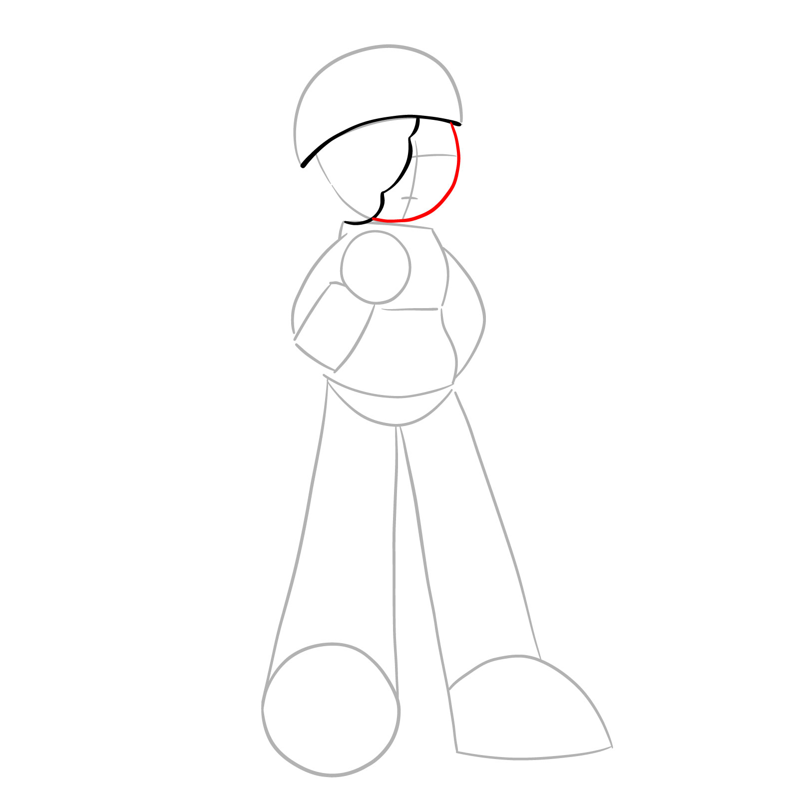 How to draw Ruby from FNF - step 06