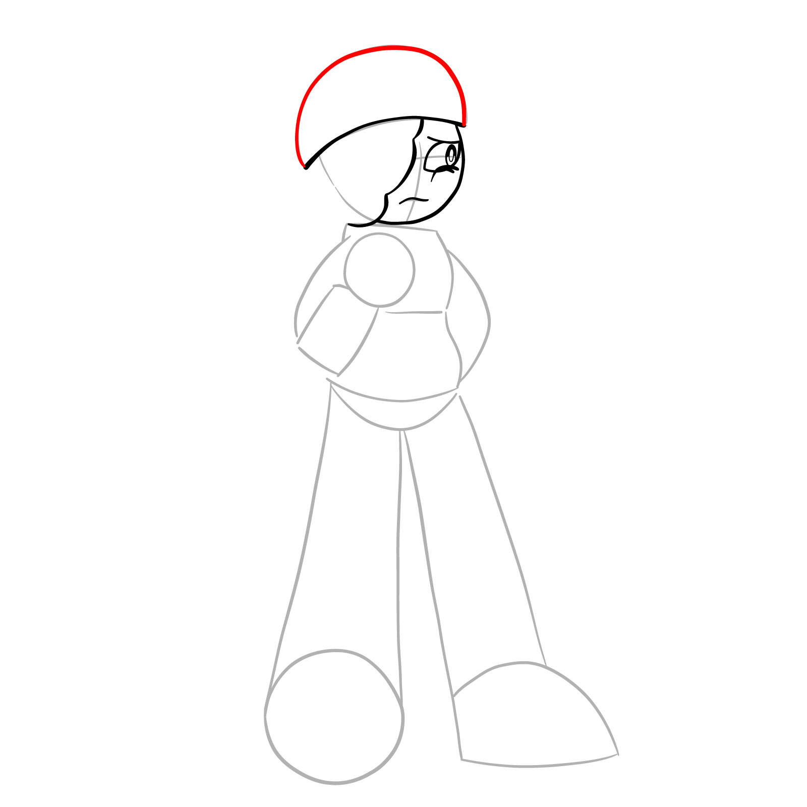 How to draw Ruby from FNF - step 11
