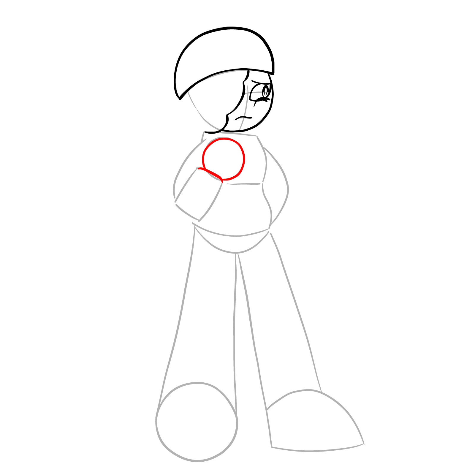 How to draw Ruby from FNF - step 12