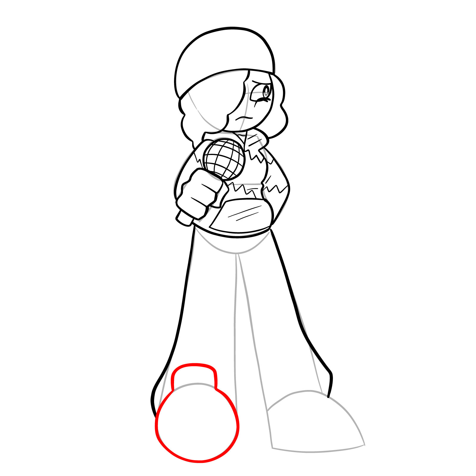 How to draw Ruby from FNF - step 24
