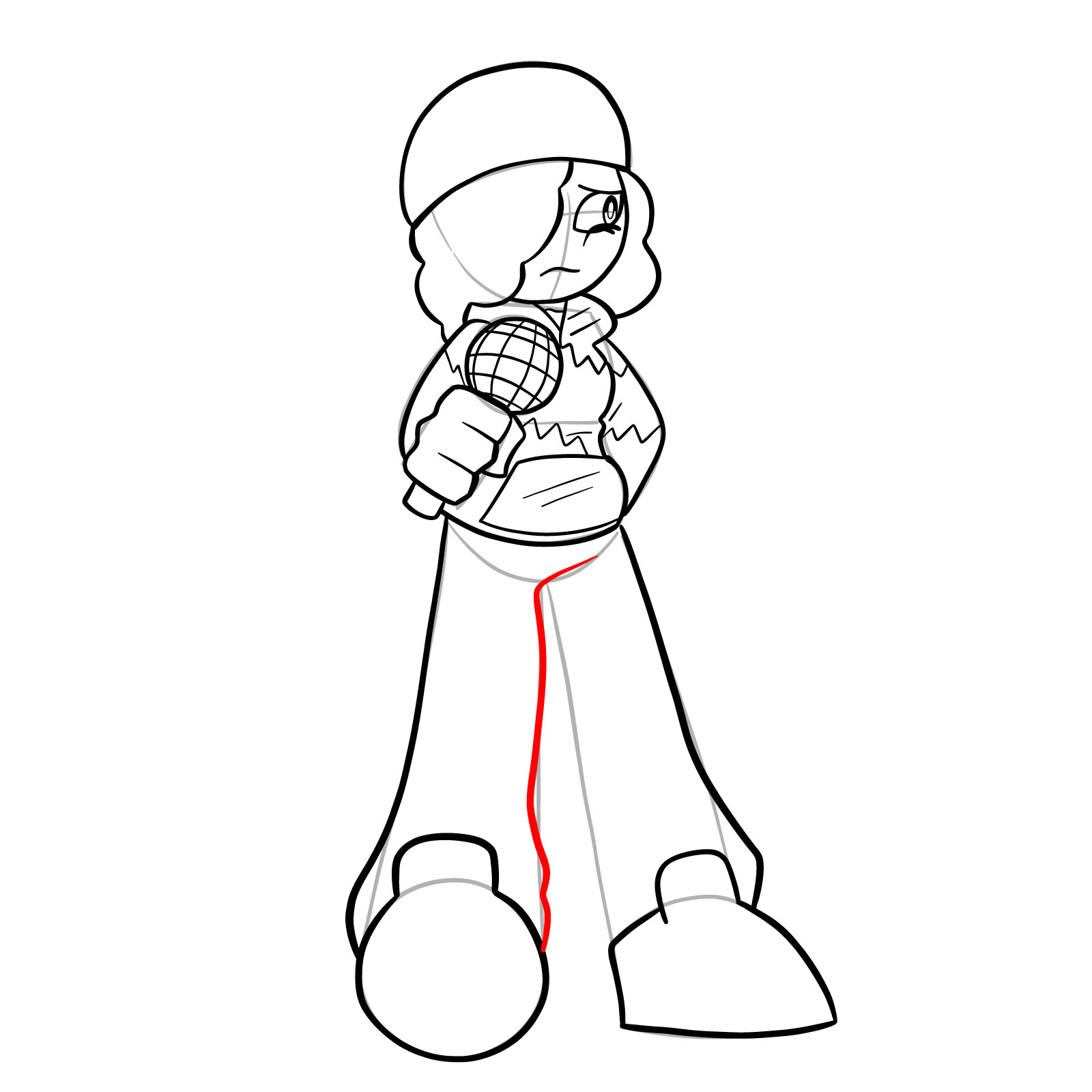 How to draw Ruby from FNF - step 26