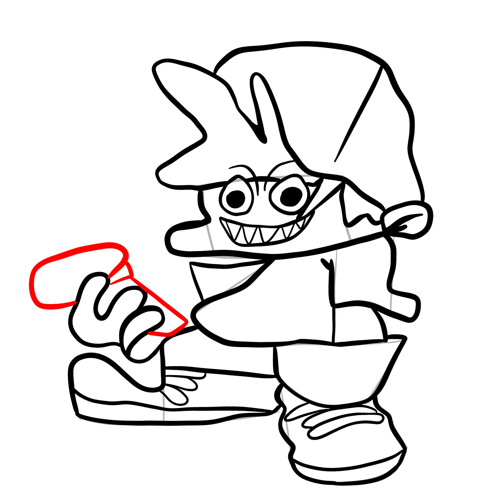 How to draw the troll Boyfriend - step 18