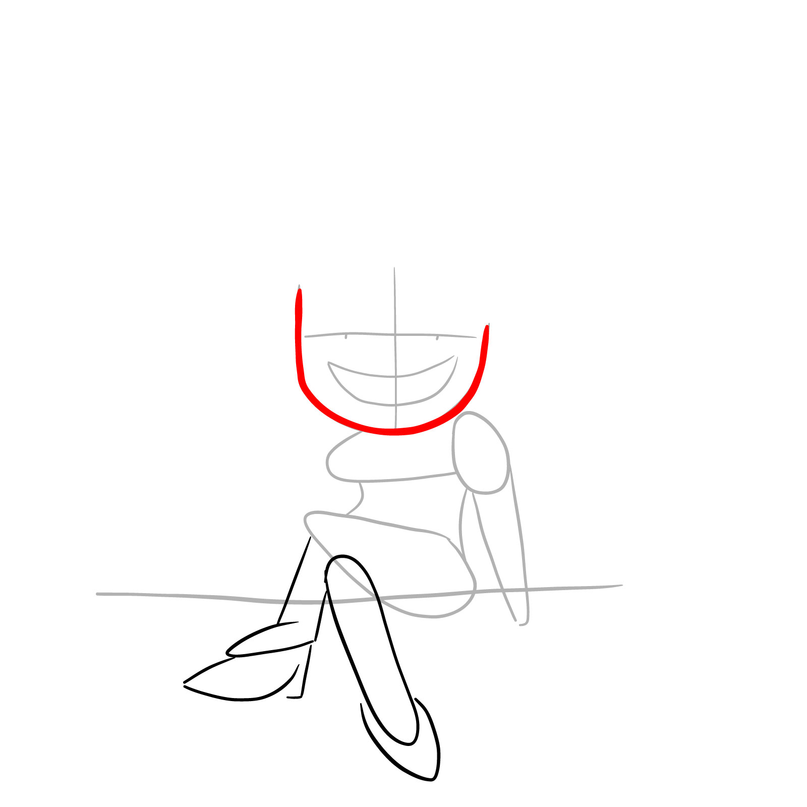 How to draw the troll Girlfriend - step 04