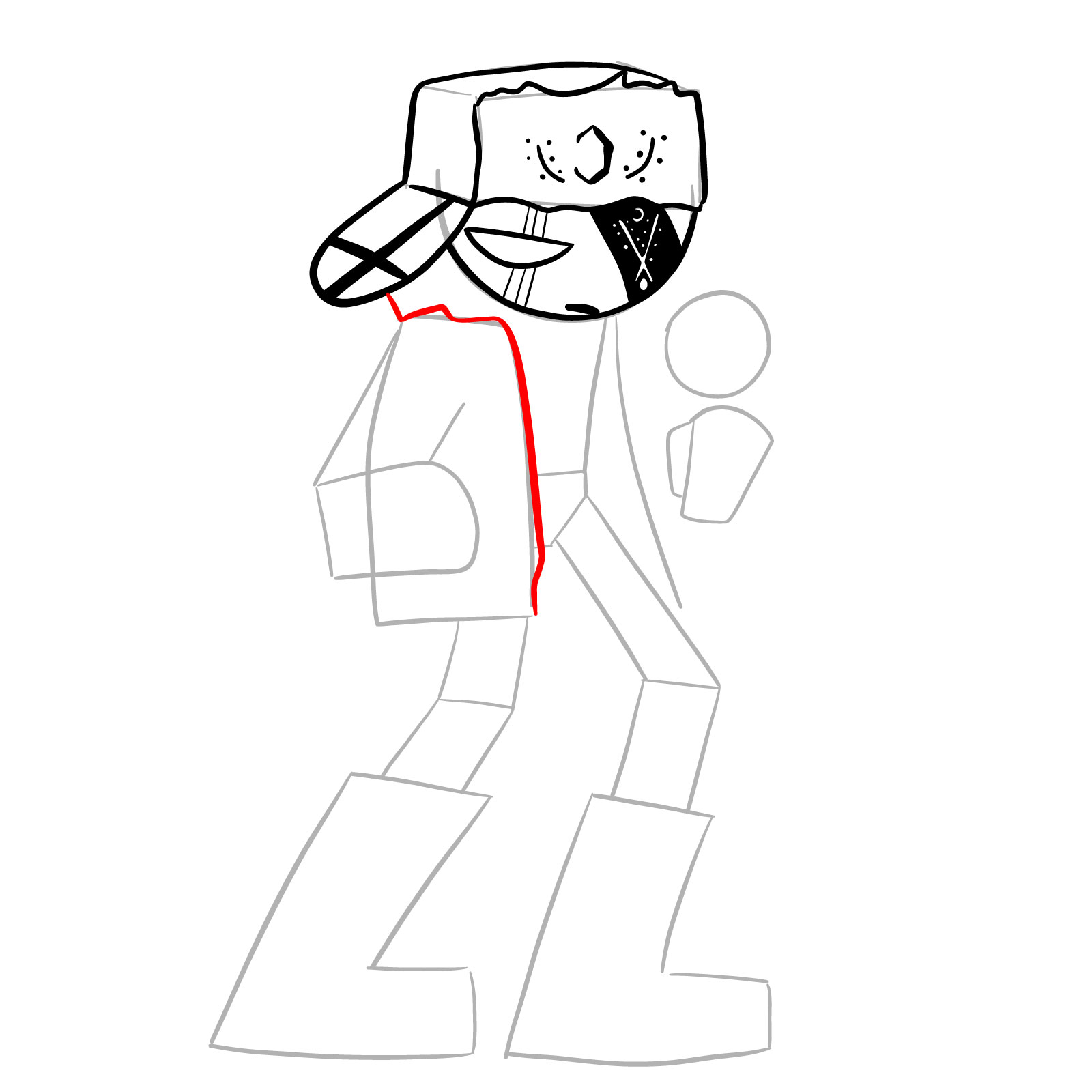 How to draw Ruv - Mid-Fight Masses FNF - step 12