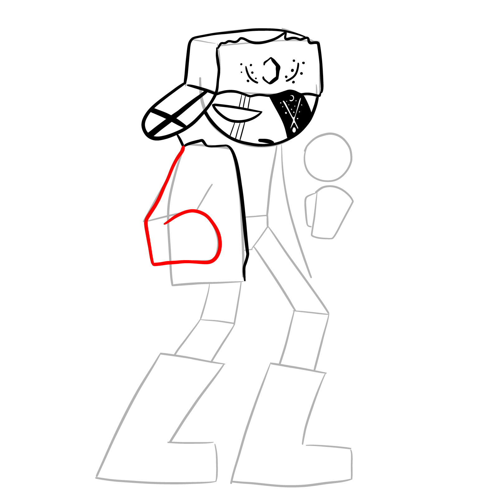 How to draw Ruv - Mid-Fight Masses FNF - step 13