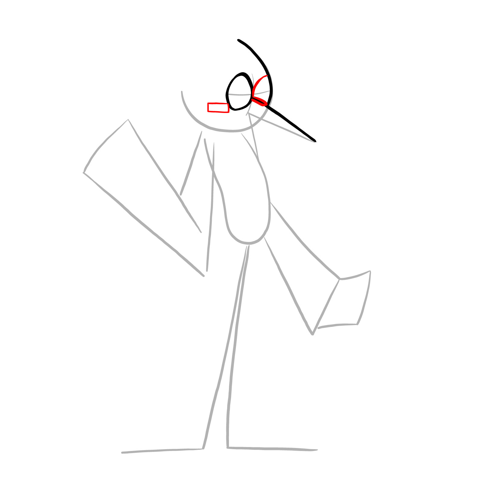 How to draw Mordecai - FNF: Pibby Corrupted - step 05