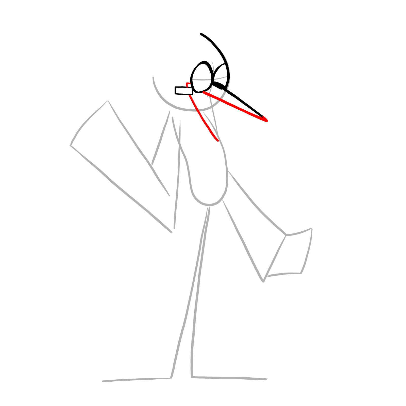 How to draw Mordecai - FNF: Pibby Corrupted - step 06