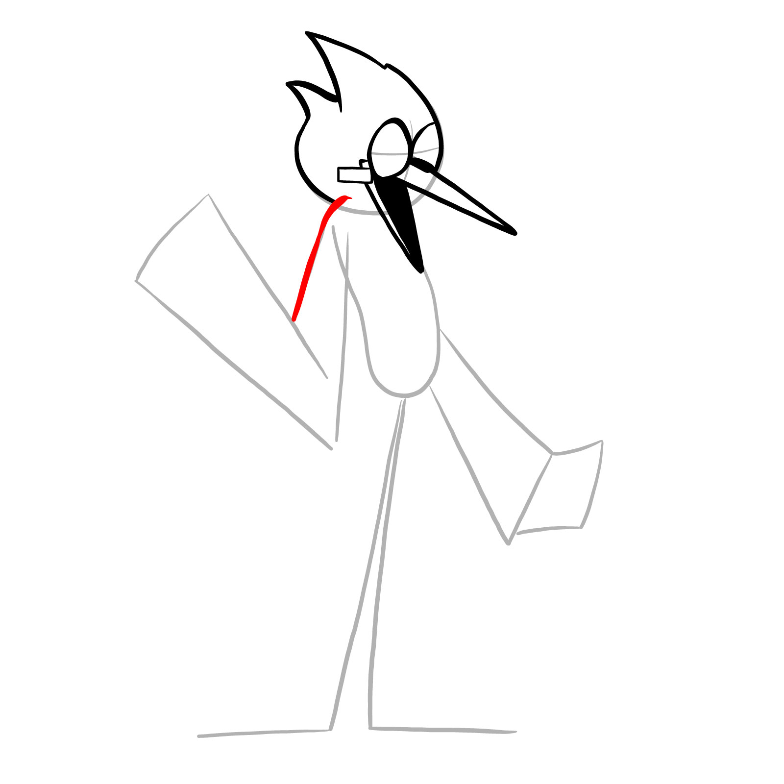 How to draw Mordecai - FNF: Pibby Corrupted - step 09