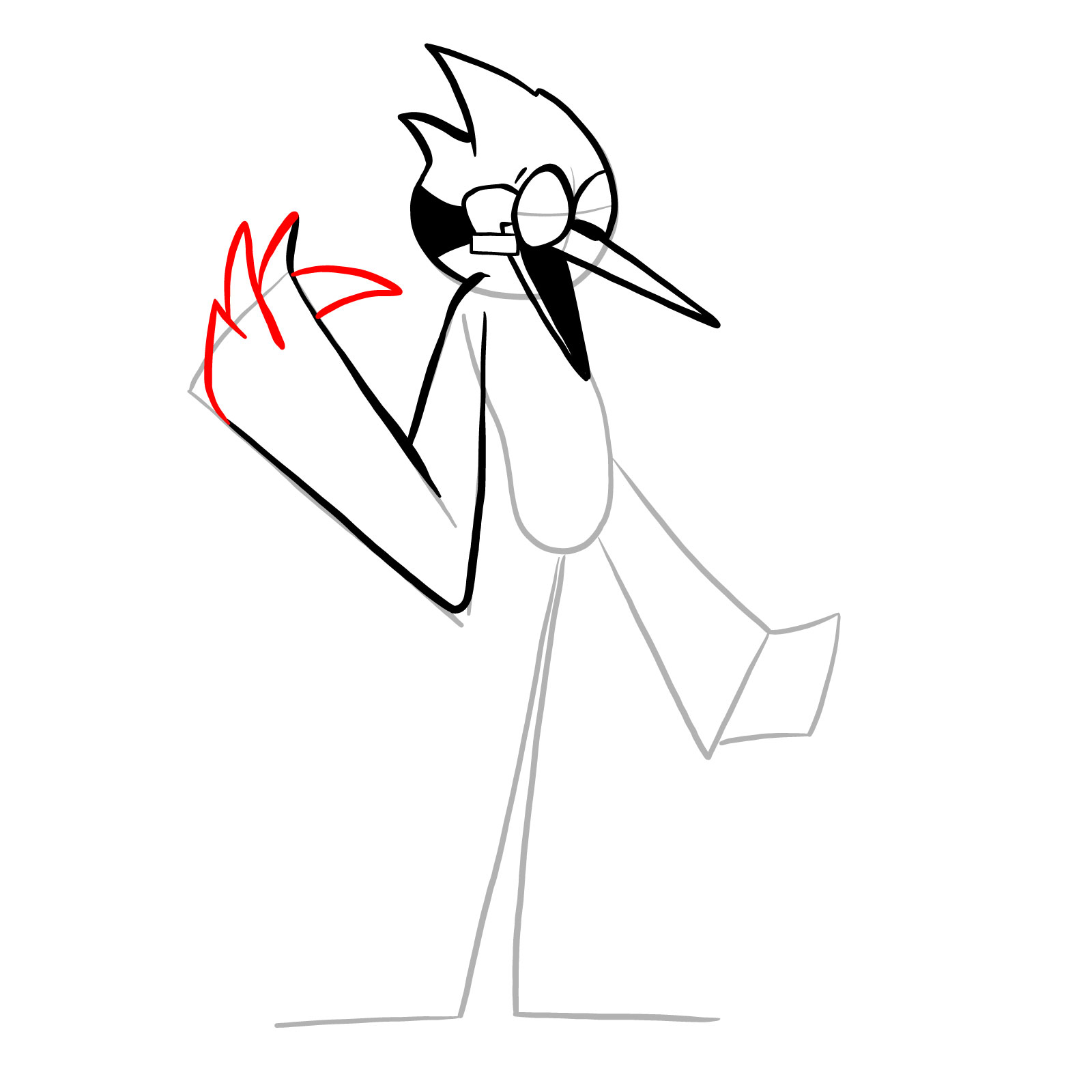 How to draw Mordecai - FNF: Pibby Corrupted - step 12