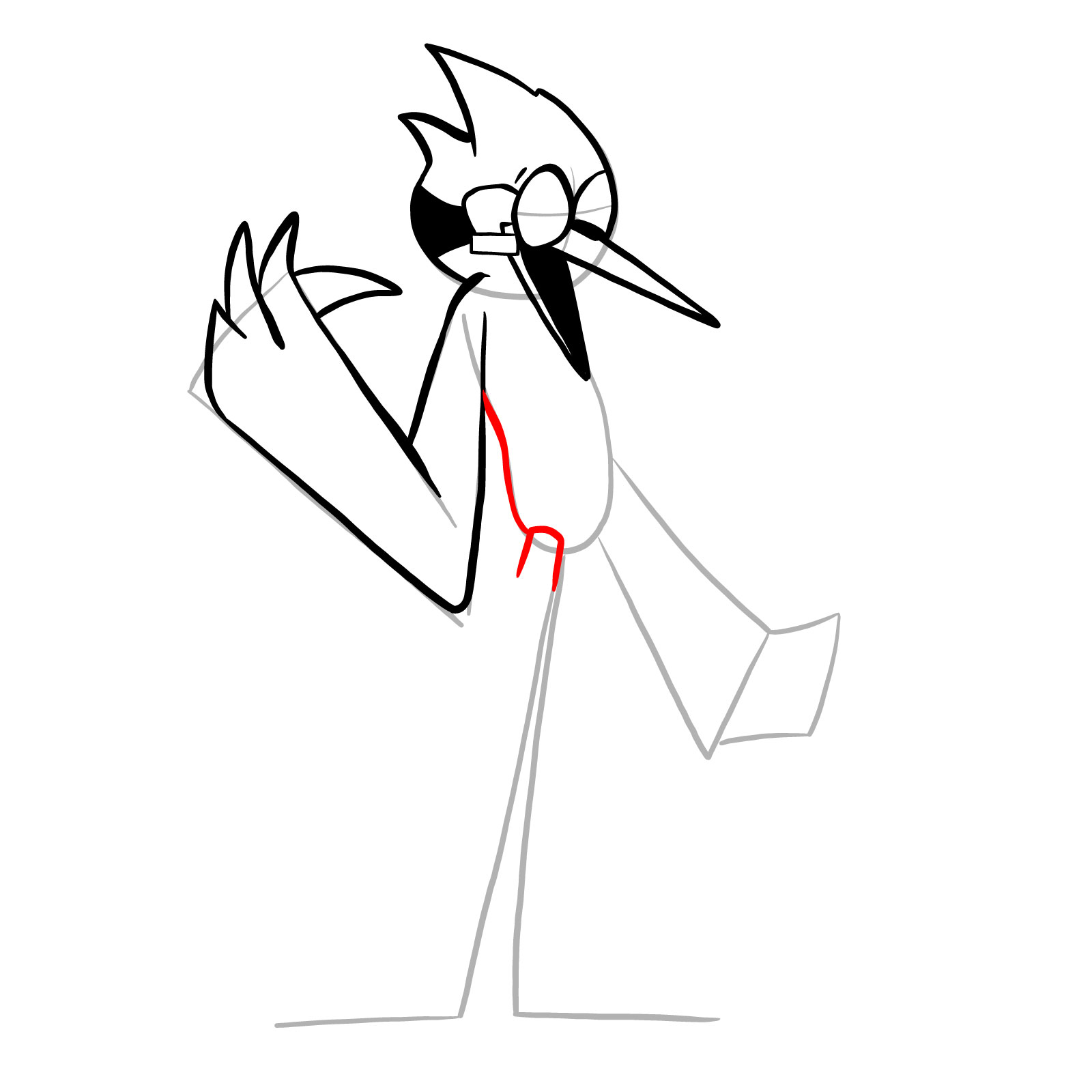 How to draw Mordecai - FNF: Pibby Corrupted - step 13