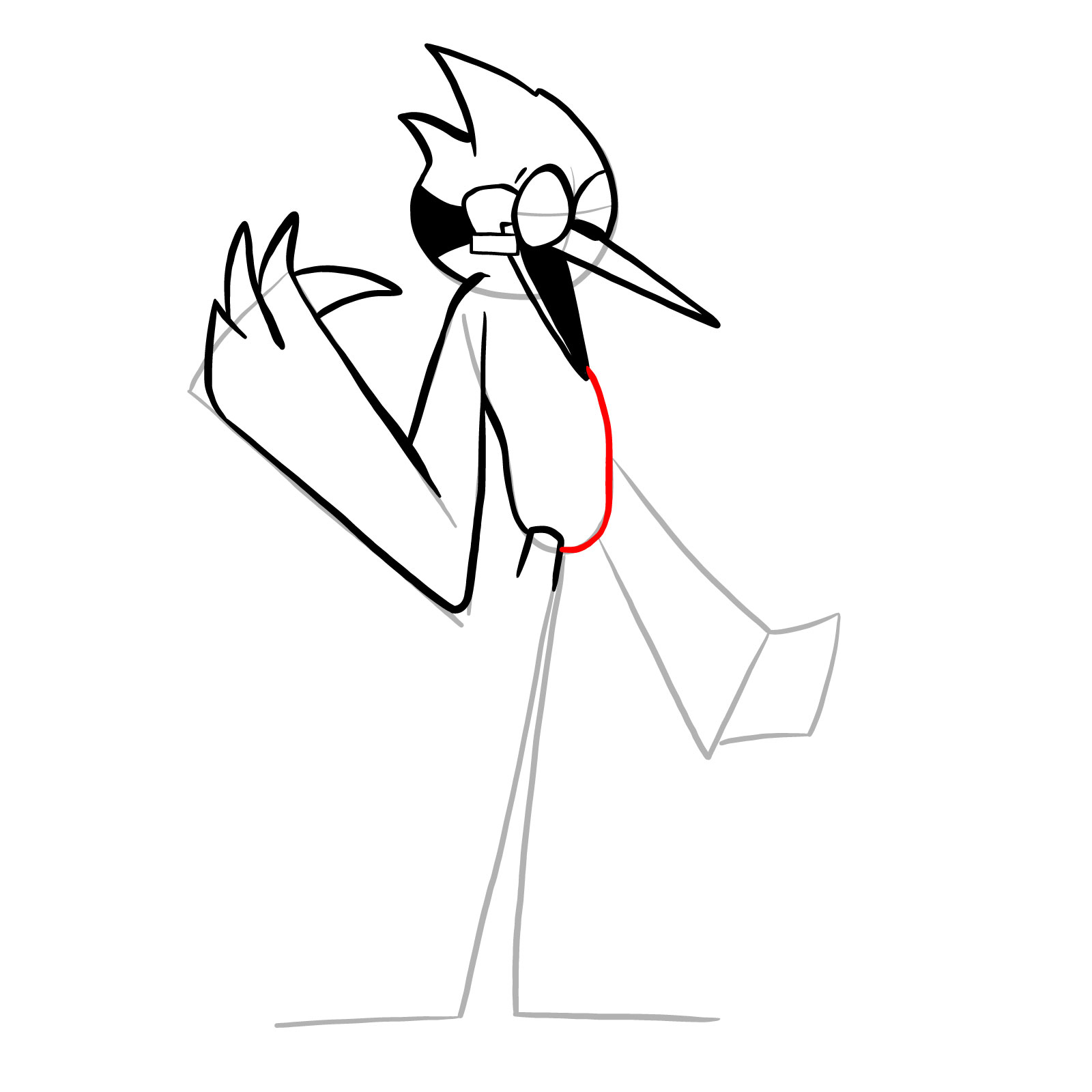 How to draw Mordecai - FNF: Pibby Corrupted - step 14