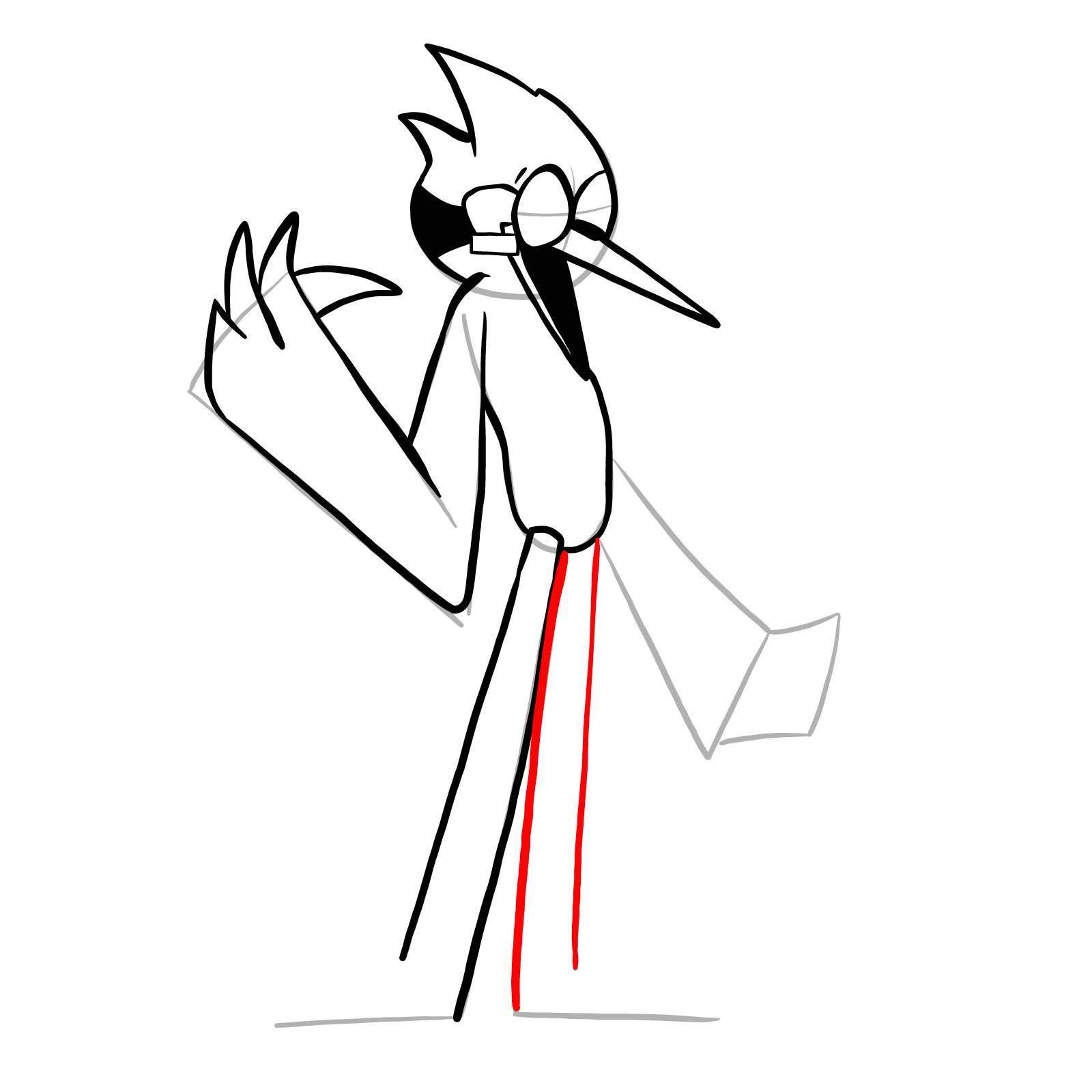 How to draw Mordecai - FNF: Pibby Corrupted - step 16