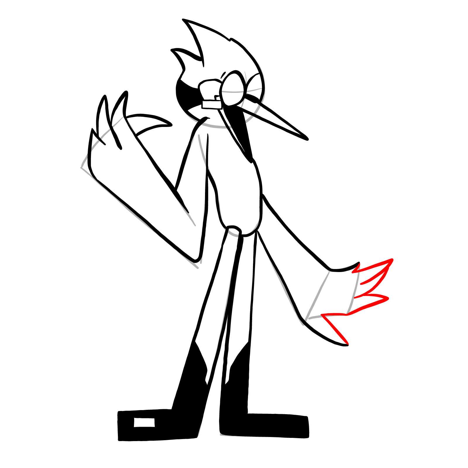 How to draw Mordecai - FNF: Pibby Corrupted - step 20