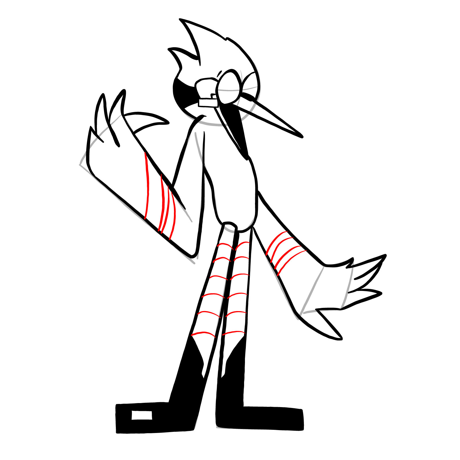 How to draw Mordecai - FNF: Pibby Corrupted - step 21