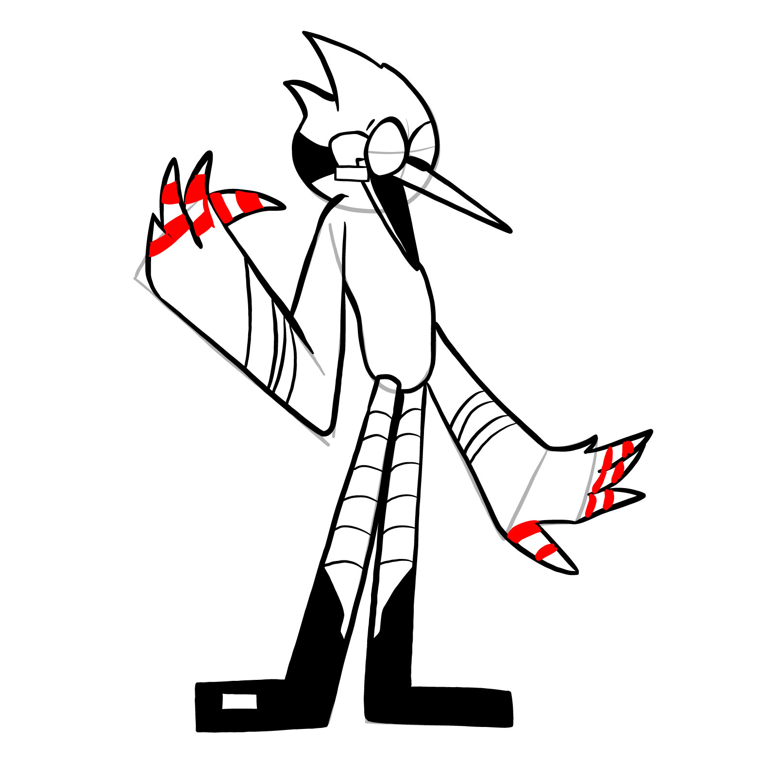 How to draw Mordecai - FNF: Pibby Corrupted - step 22