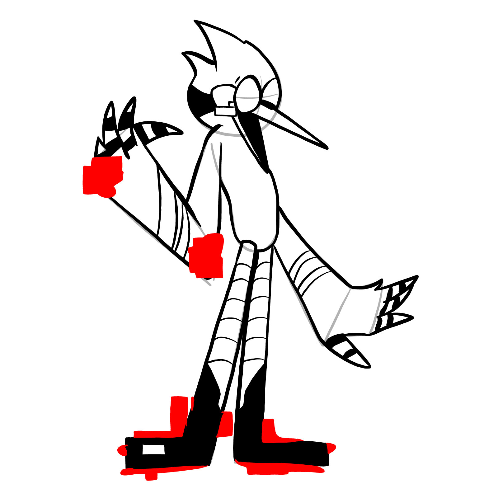 How to draw Mordecai - FNF: Pibby Corrupted - step 23