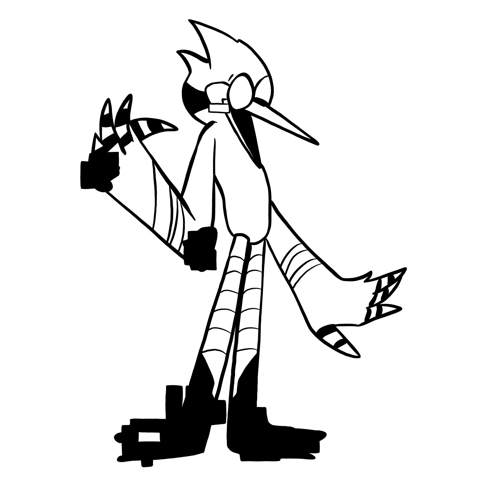 How to draw Mordecai - FNF: Pibby Corrupted - coloring