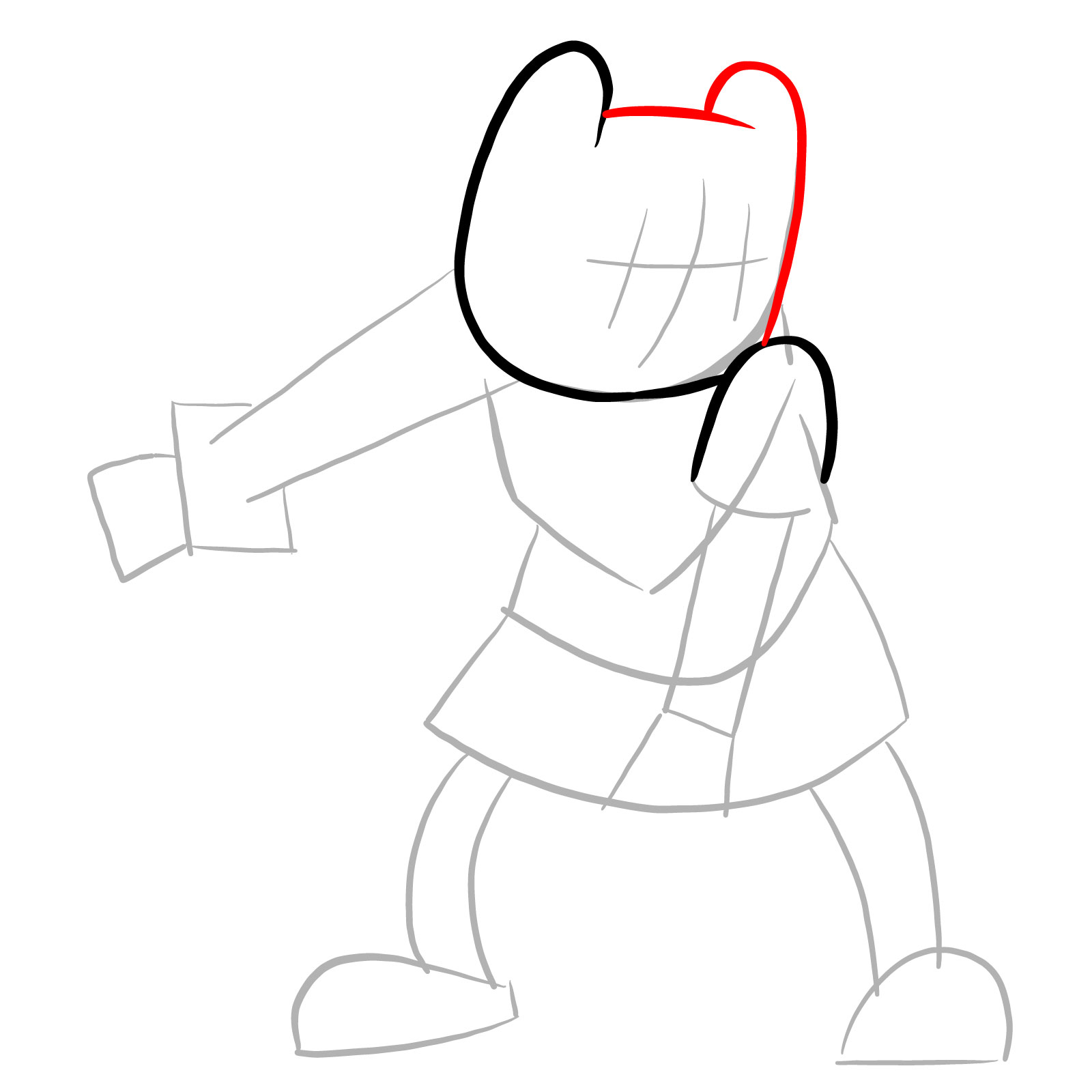 How to draw Finn - FNF: Pibby Corrupted - step 04