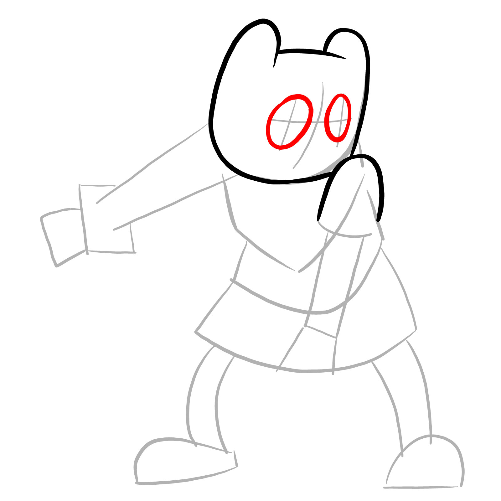 How to draw Finn - FNF: Pibby Corrupted - step 05