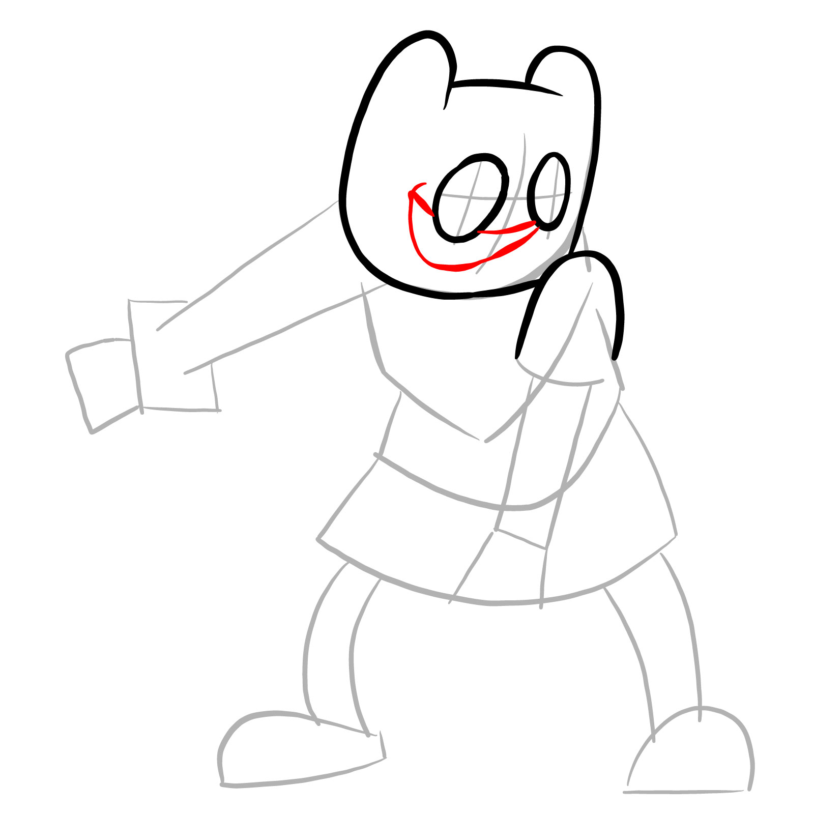 How to draw Finn - FNF: Pibby Corrupted - step 06