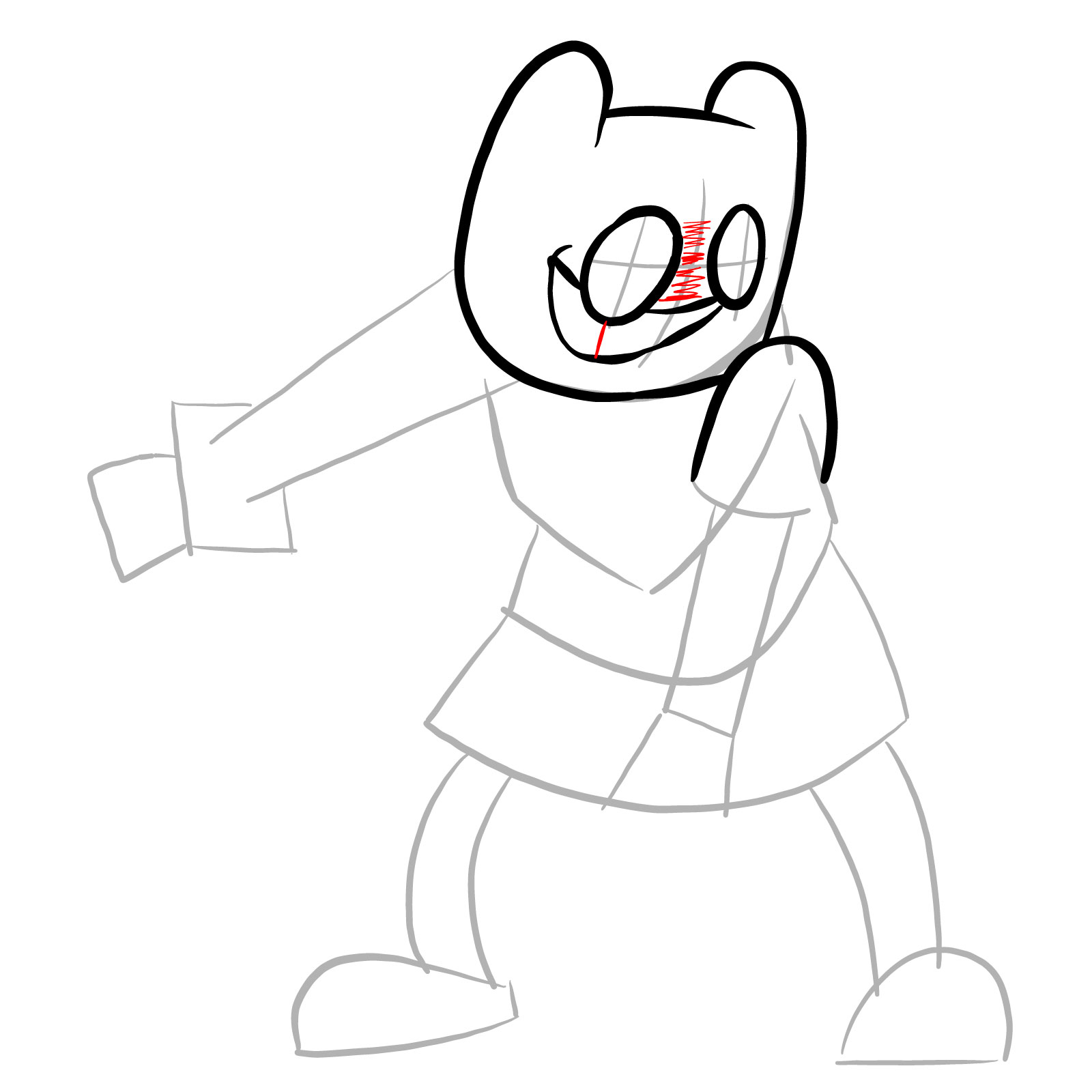 How to draw Finn - FNF: Pibby Corrupted - step 07