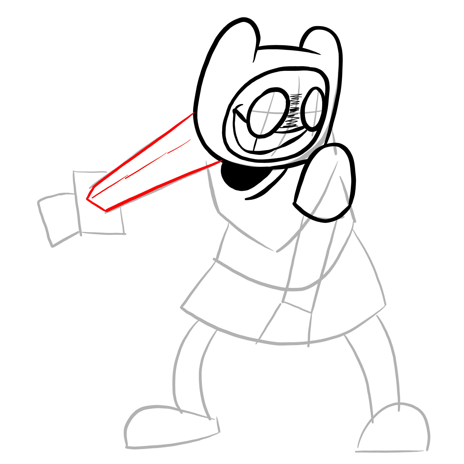 How to draw Finn - FNF: Pibby Corrupted - step 10