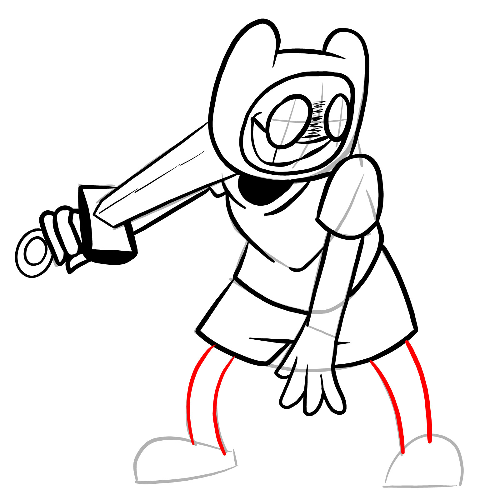How to draw Finn - FNF: Pibby Corrupted - step 19