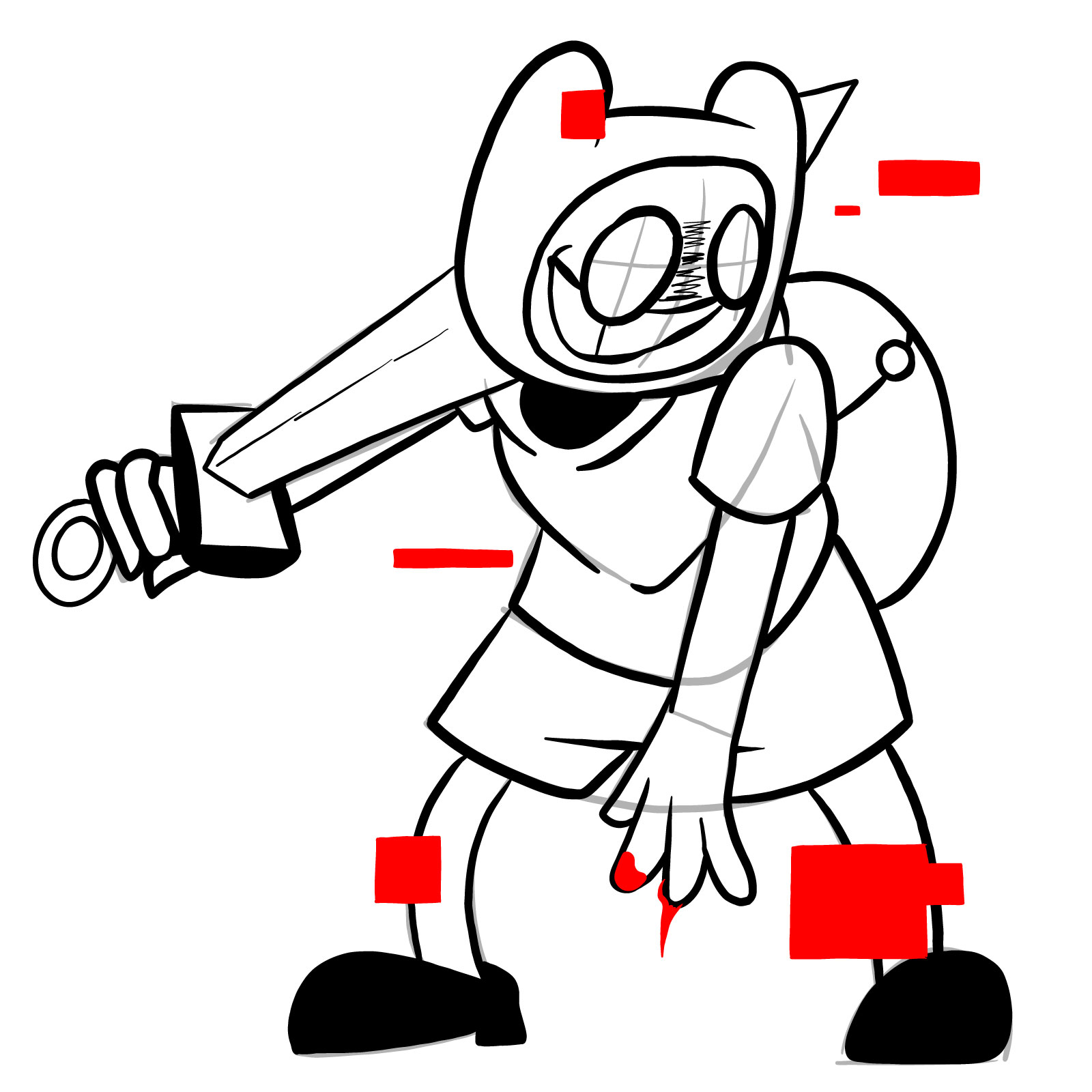 How To Draw Finn Pibby Friday Night Funkin Fnf Easy Step By Step ...