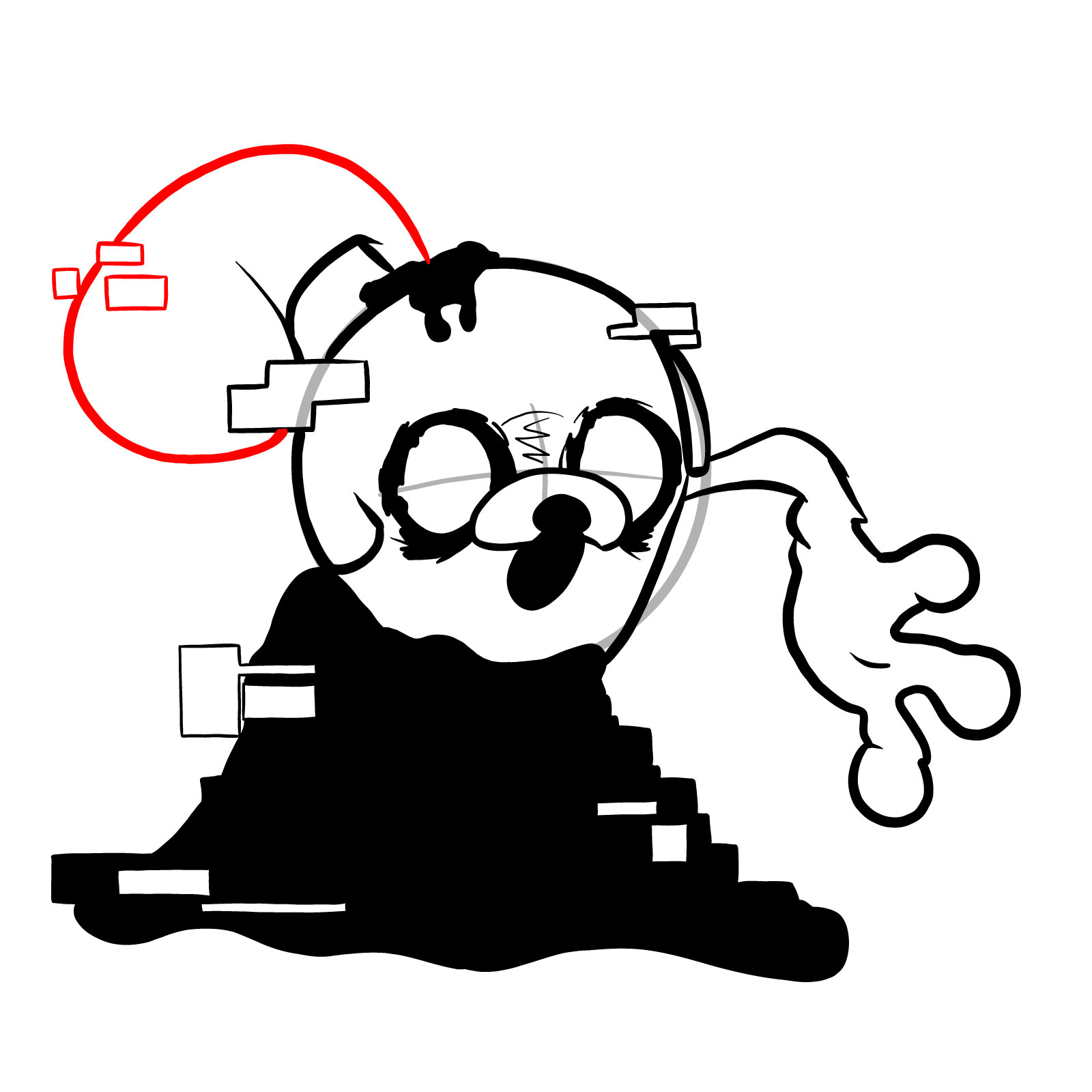 How to draw Jake - FNF: Pibby Corrupted - step 15