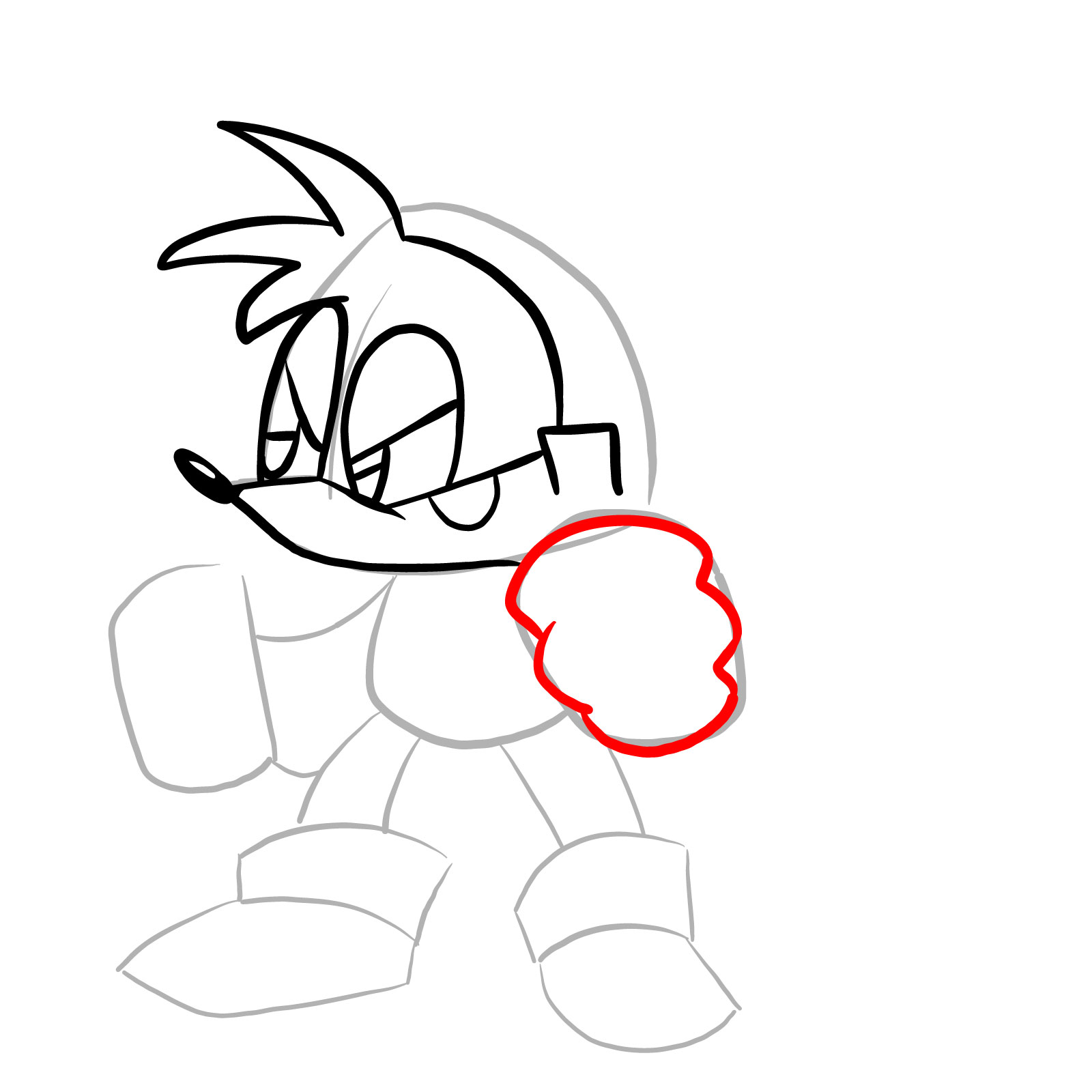 How to draw Tails - FNF: Tails' Halloween - step 11