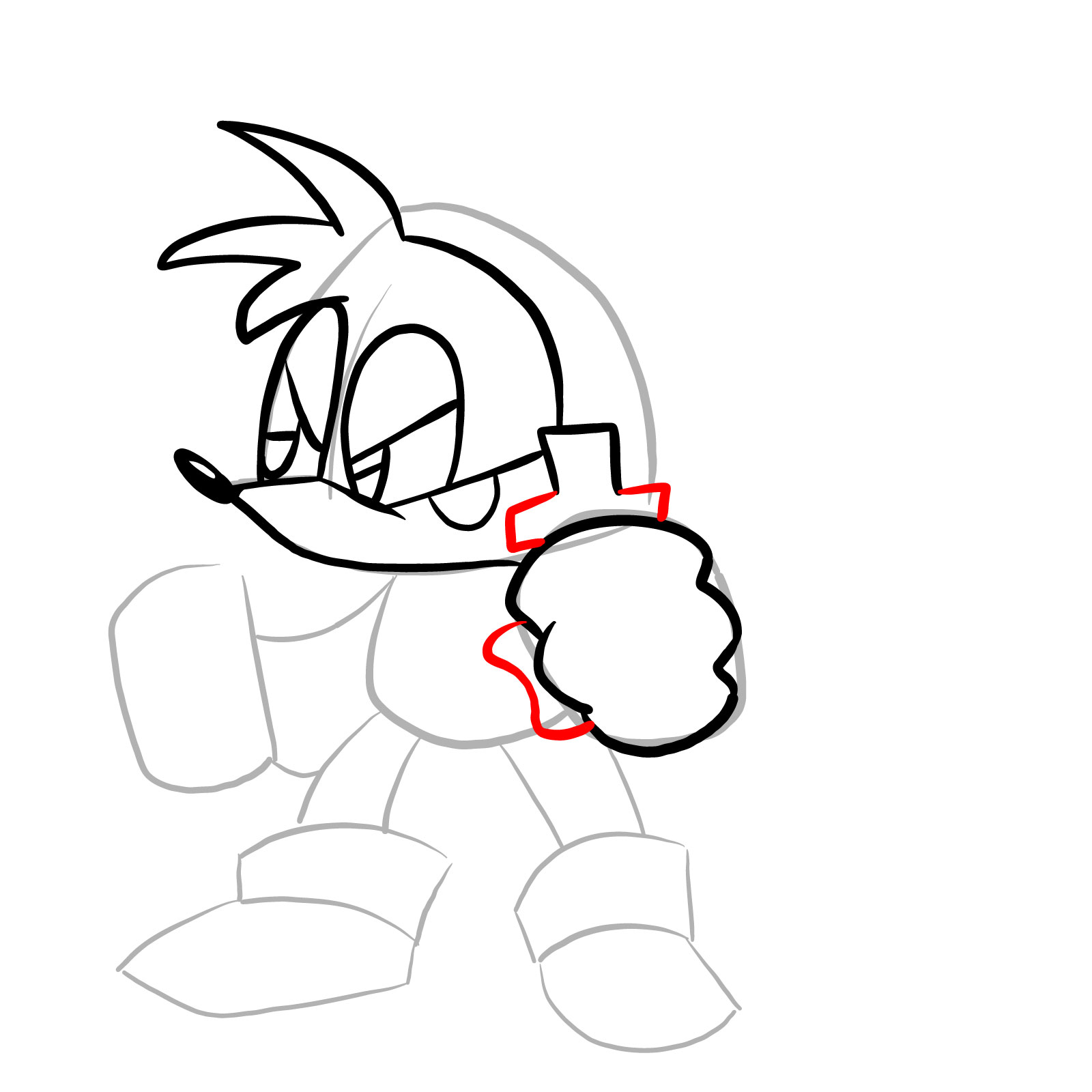 How to draw Tails - FNF: Tails' Halloween - step 12