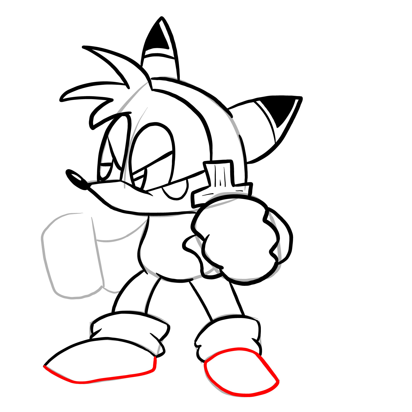 How to draw Tails - FNF: Tails' Halloween - step 20