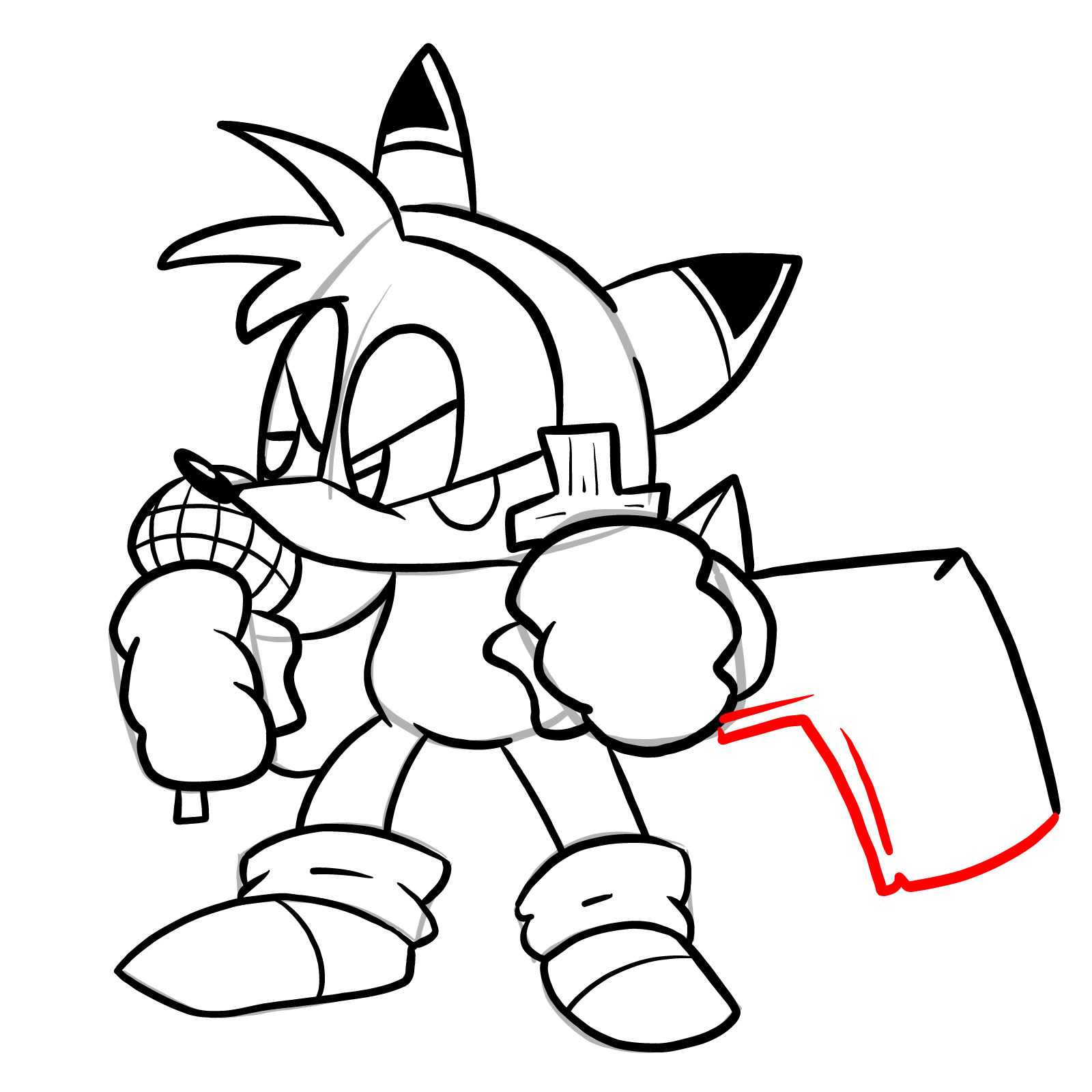 How to draw Tails - FNF: Tails' Halloween - step 26