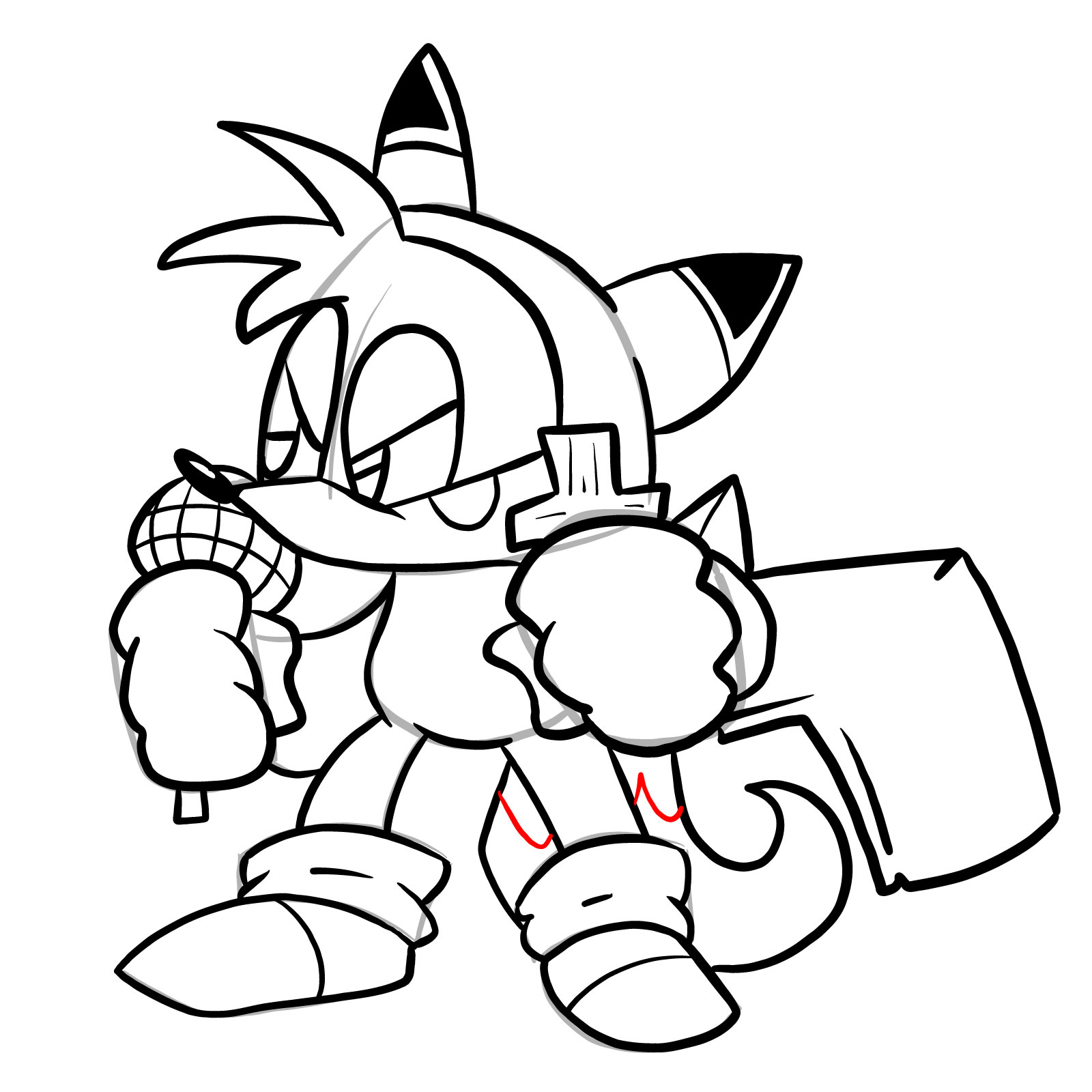 How to draw Tails - FNF: Tails' Halloween - step 28