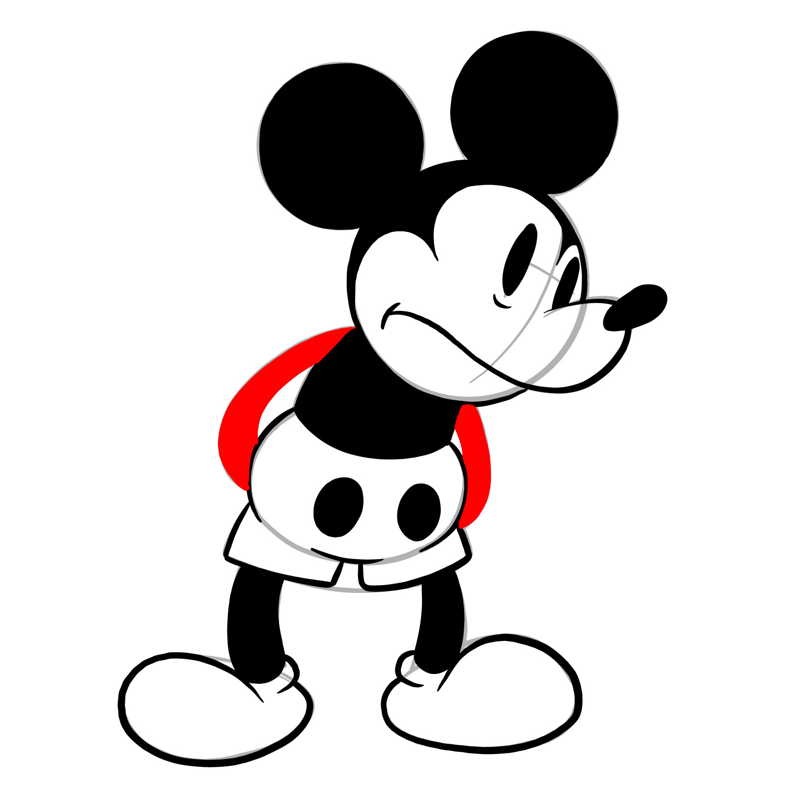 How to draw Mickey Mouse - FNF: Wednesday's Infidelity - step 15