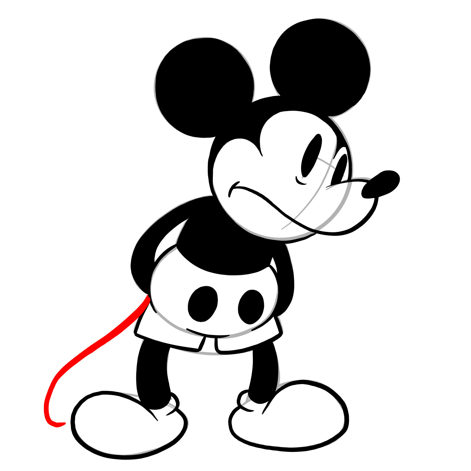 How to draw Mickey Mouse - FNF: Wednesday's Infidelity - step 16