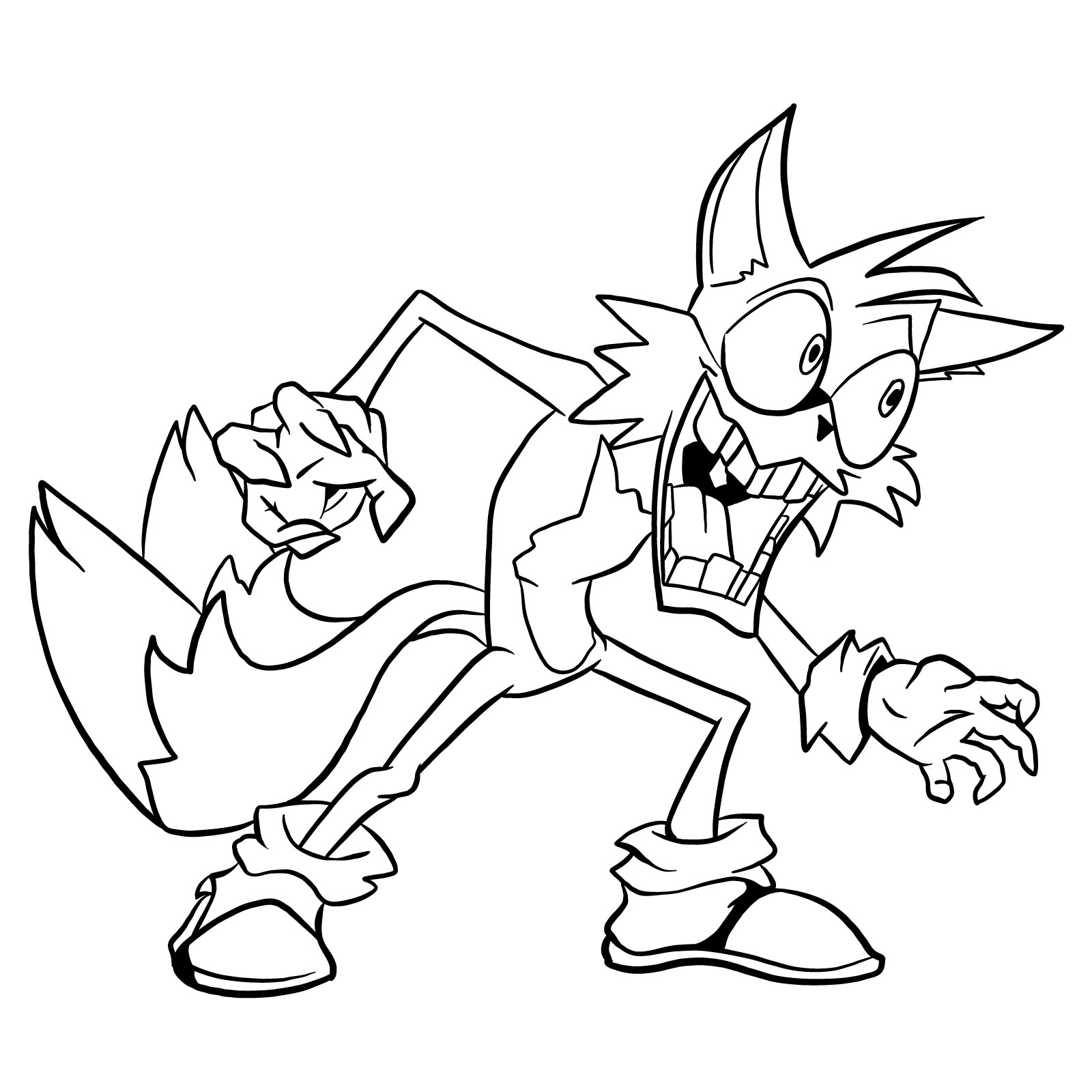 tails exe coloring page - Clip Art Library