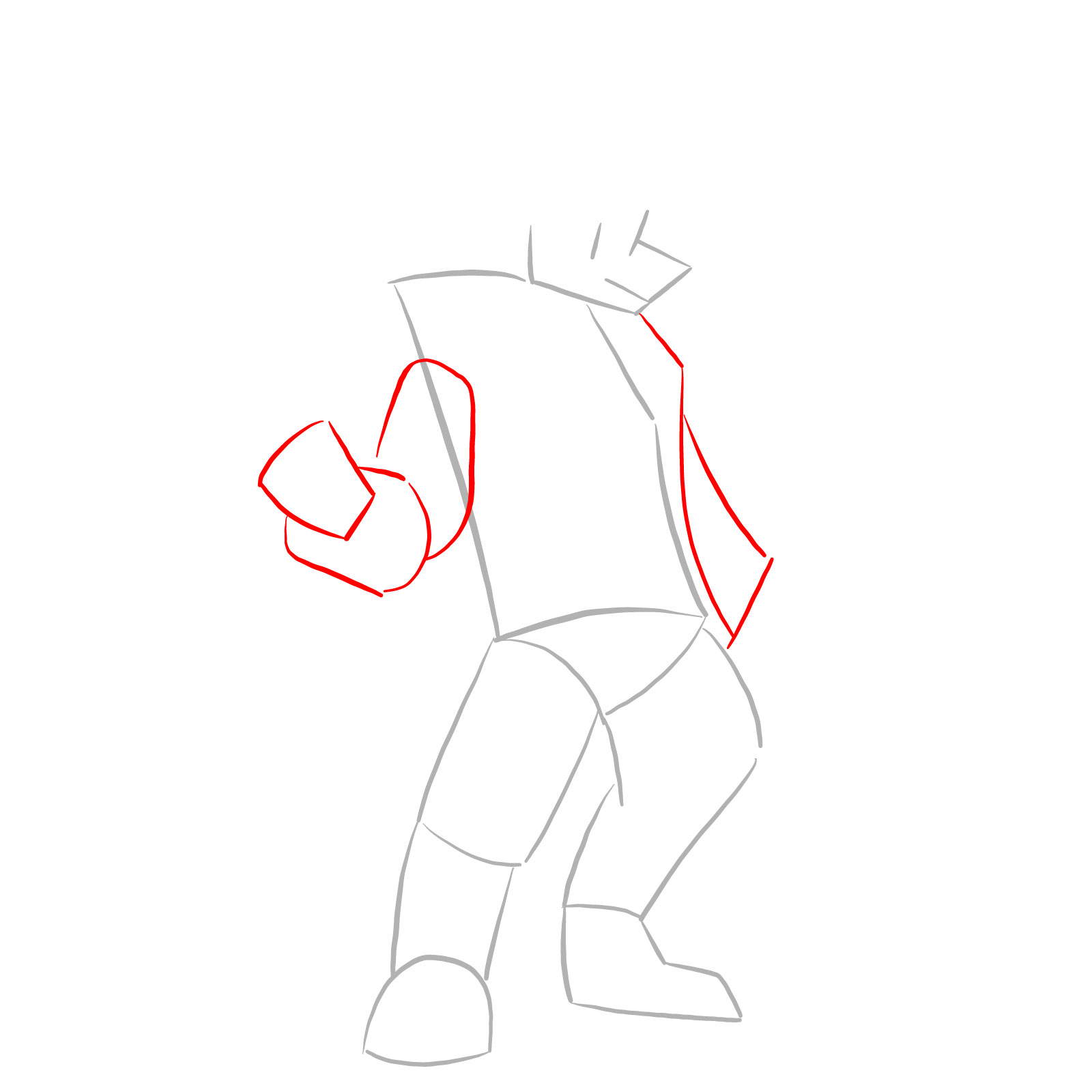How to draw Ace from FNF - step 03